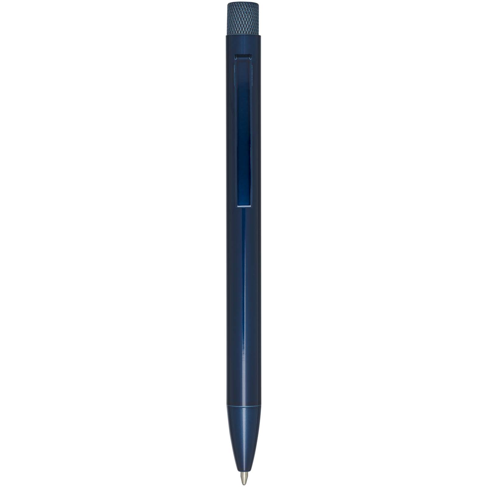 Beatriz Kugelschreiber aus recyceltem Messing (blaue Mine) blau