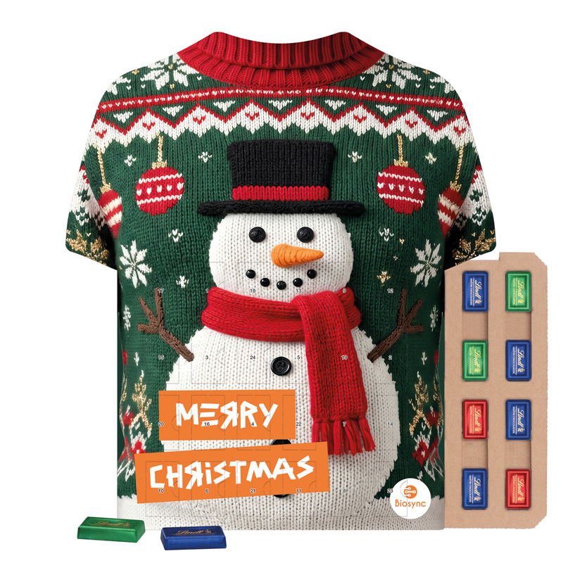 Shape Adventskalender Trikot Eco, Lindt Schokotäfelchen