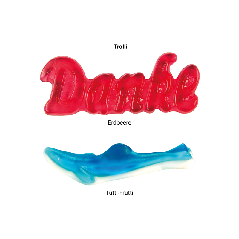 Trolli Fruchtgummi "Danke", Folie kompostierbar