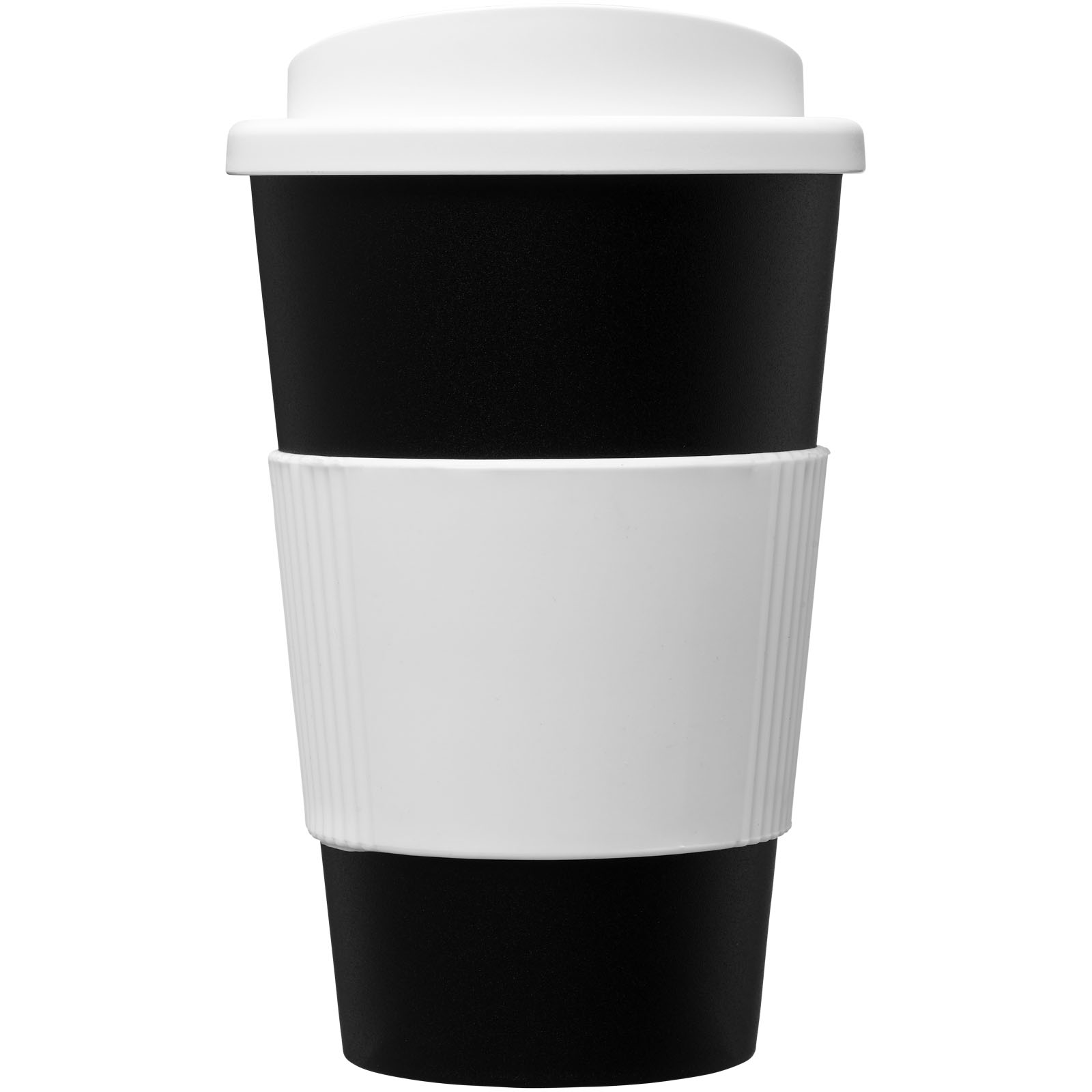 Americano® 350 ml Isolierbecher mit Schutzring schwarz, weiss