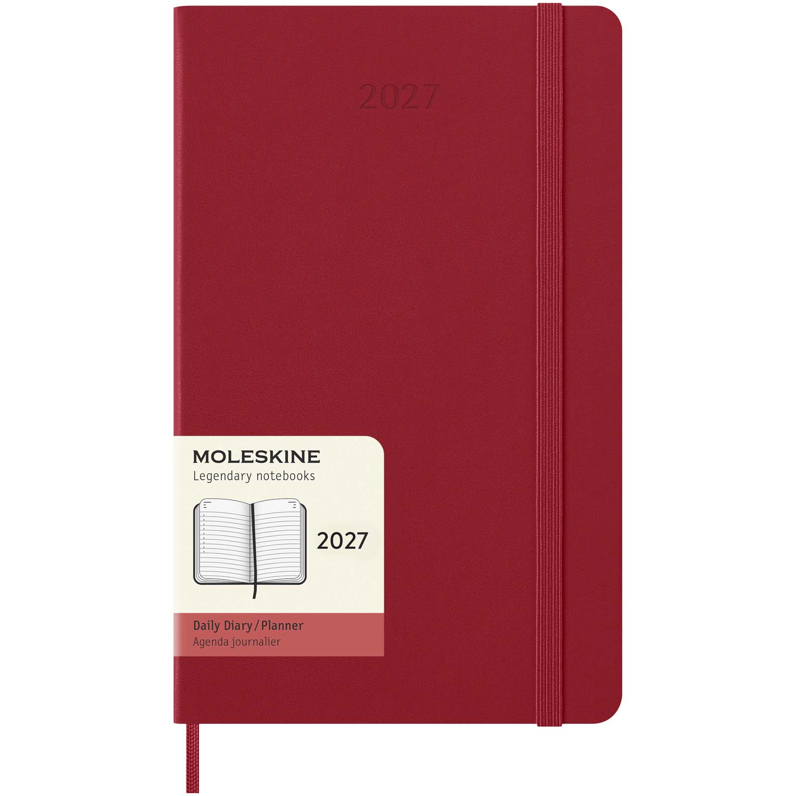 Moleskine Hardcover 12 Monate Tageskalender scharlachrot