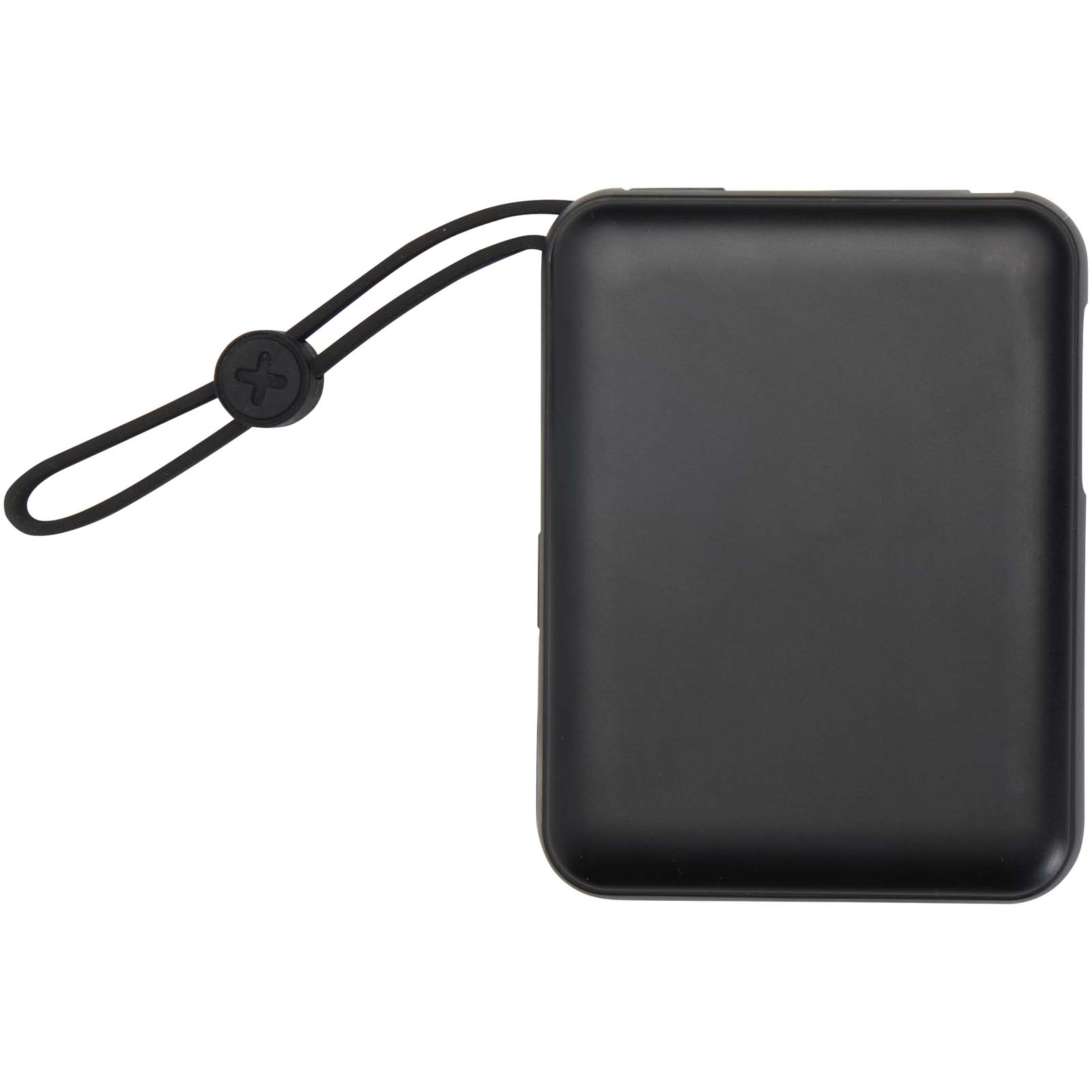 Acrux 35 W 10.000 mAh Tablet Powerbank mit integriertem Typ-C-Kabel aus recyceltem Kunststoff schwarz