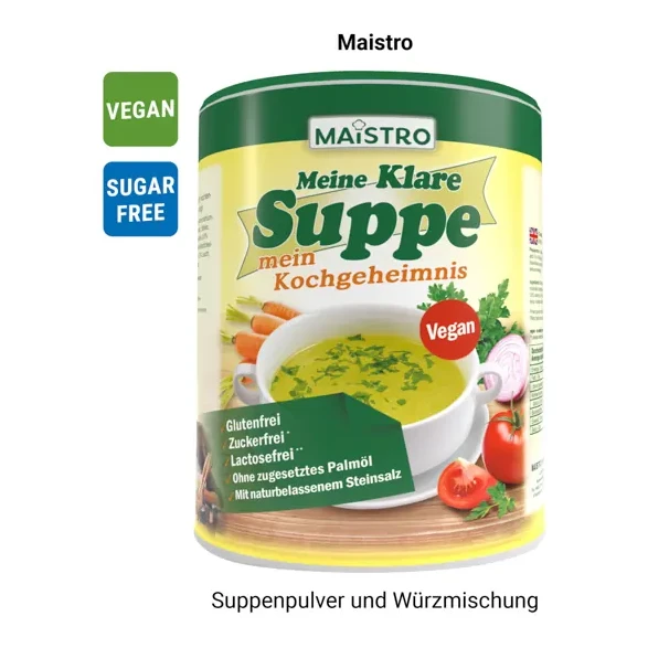 Minitüte 10 g, weiße kompostierbare Folie, Maistro Meine klare Suppe