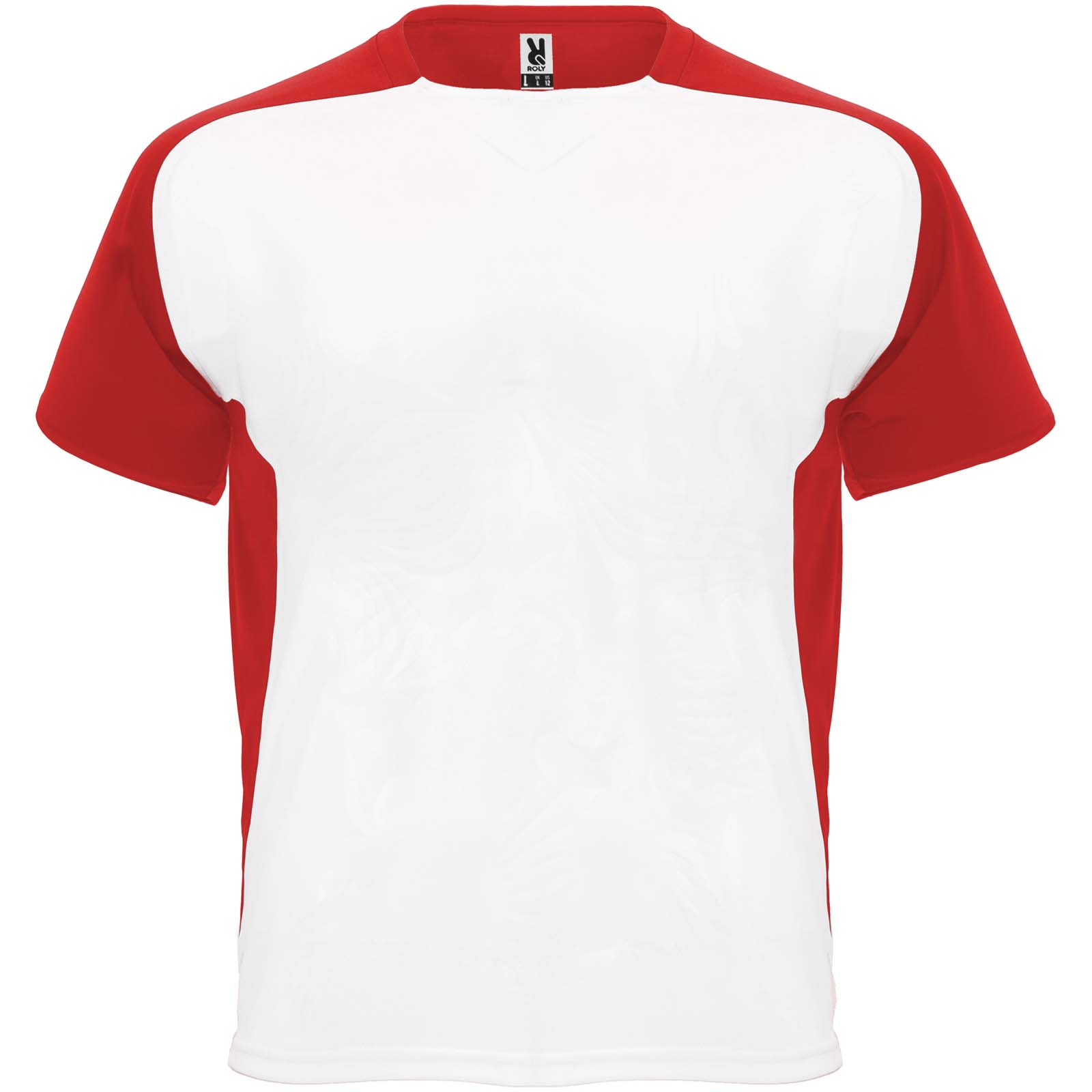 Bugatti T-Shirt Unisex aus recyceltem Material weiss, rot
