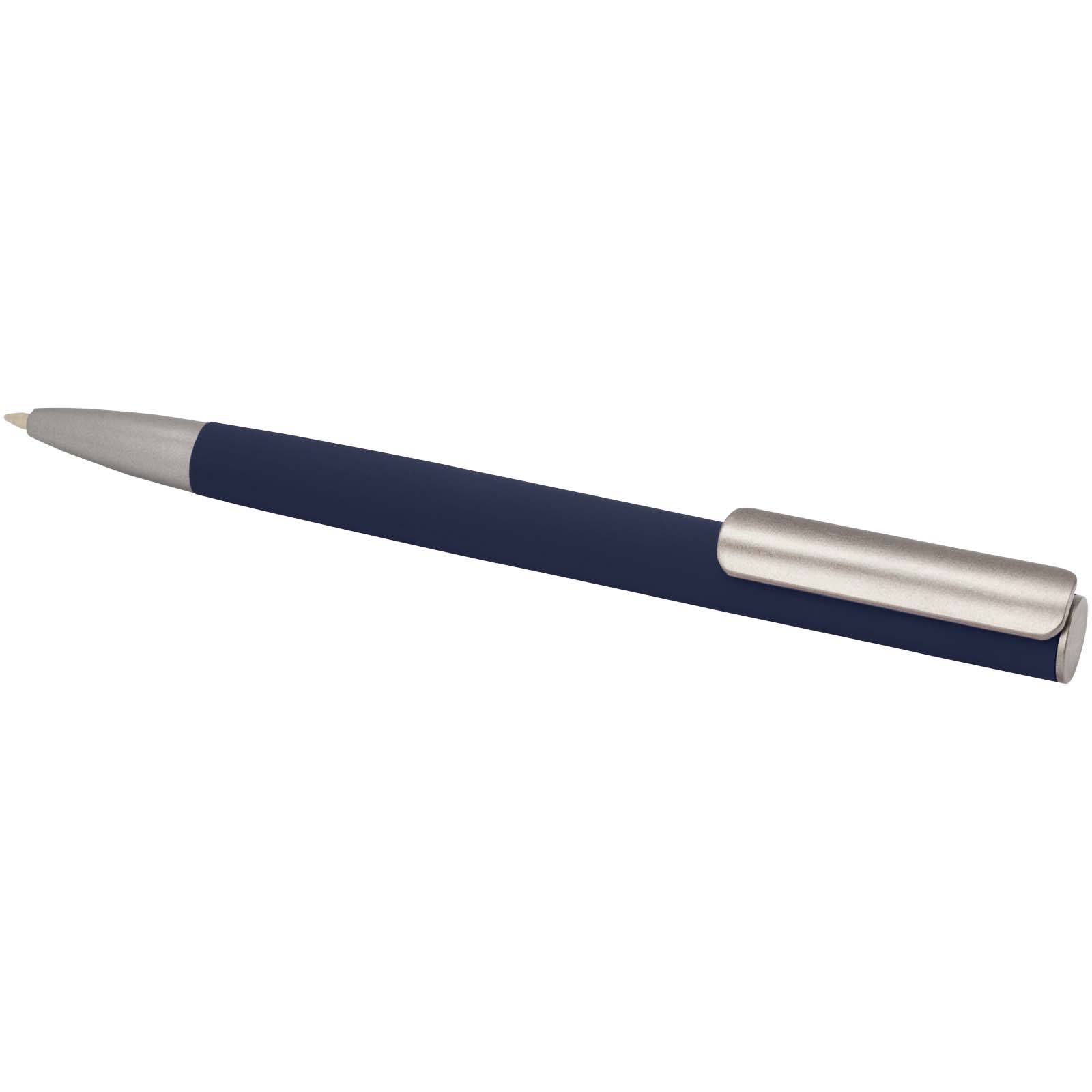 Ziguur Kugelschreiber aus recyceltem Aluminium (blaue Mine) navy
