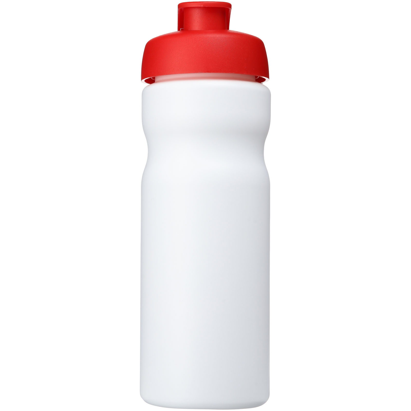 Baseline® Plus 650 ml Sportflasche mit Klappdeckel weiss, rot