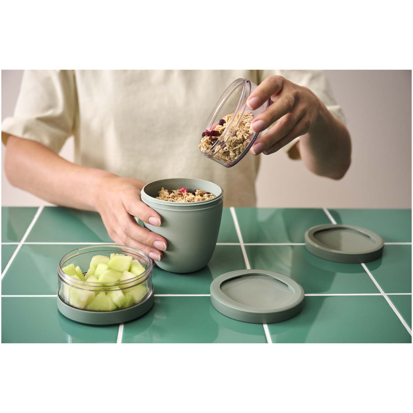 Mepal Ellipse Dreiteiliger, 500 ml + 2 x 200 ml Lunchpot