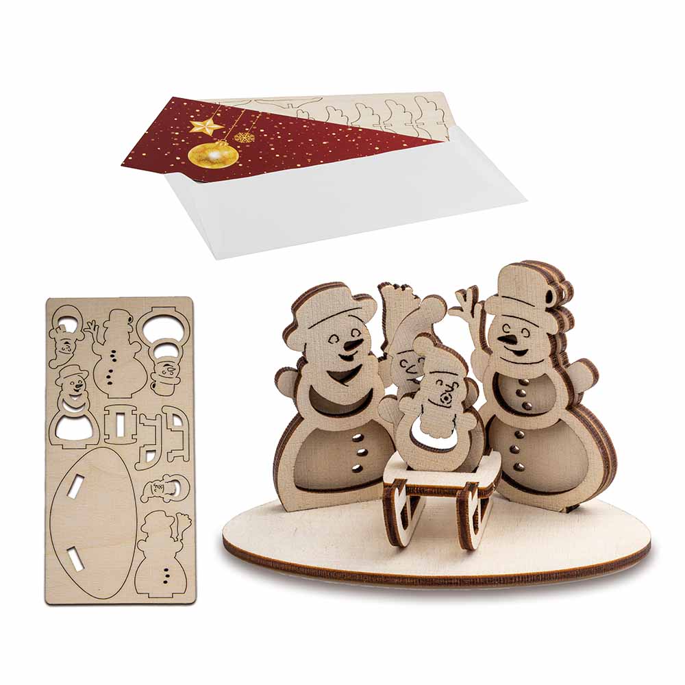 3D Holzpuzzle-Karte