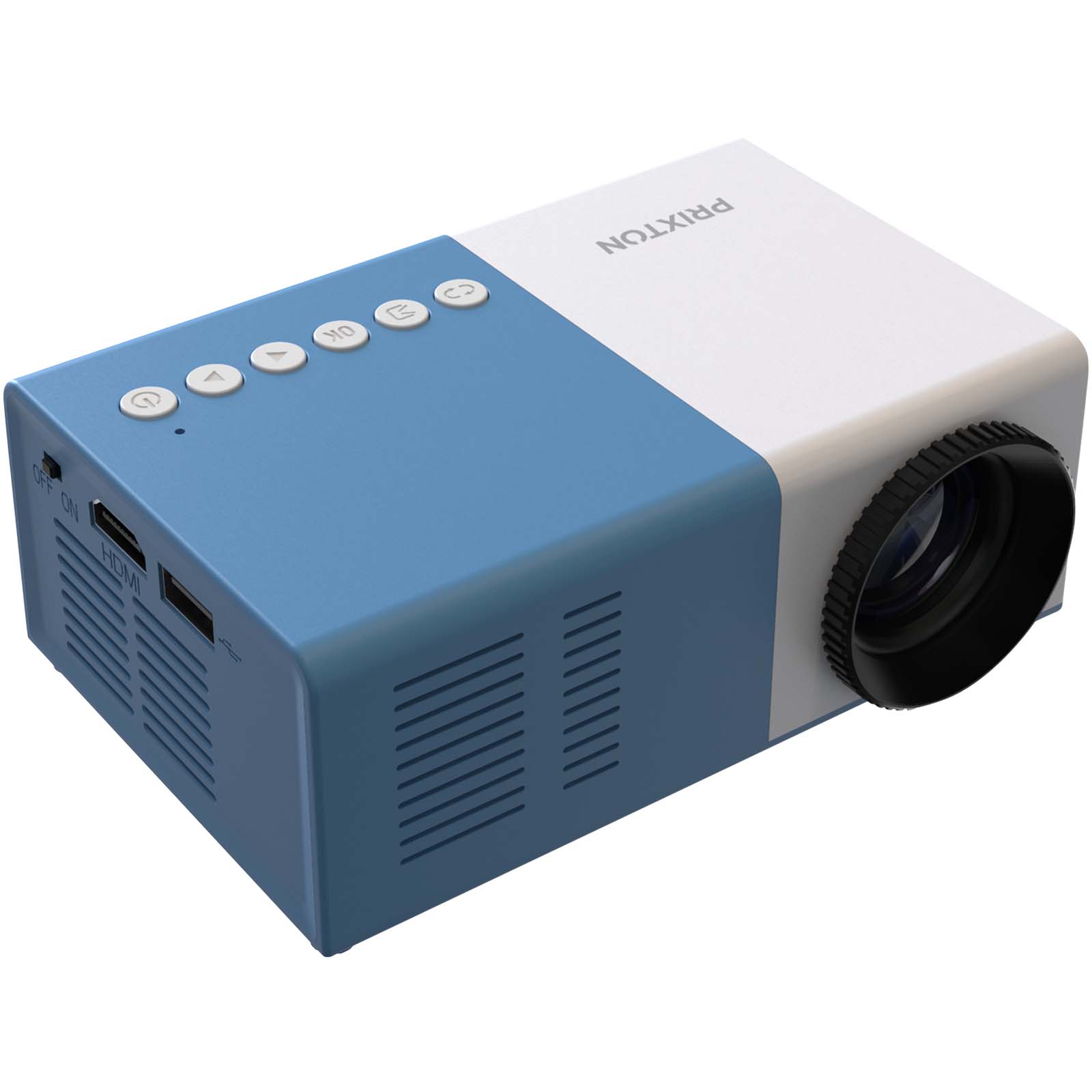 Prixton Mini Pro Cinema Beamer blau, weiss
