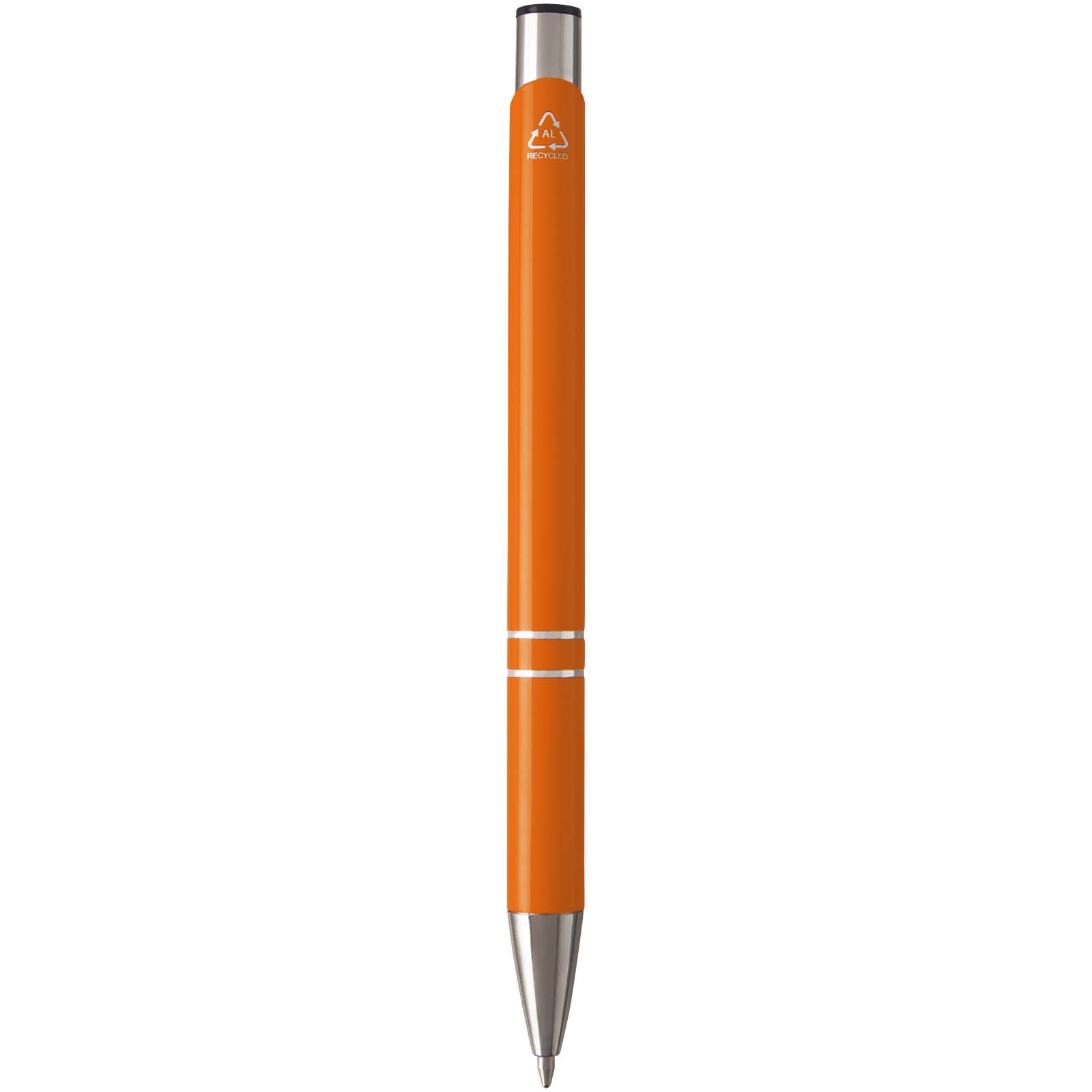 Moneta Kugelschreiber aus recyceltem Aluminium (blaue Mine) orange