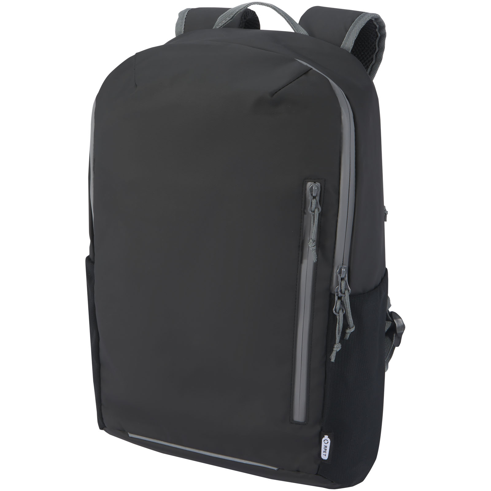 Aqua wasserabweisender 15" Laptop-Rucksack aus GRS Recyclingmaterial 21 L schwarz