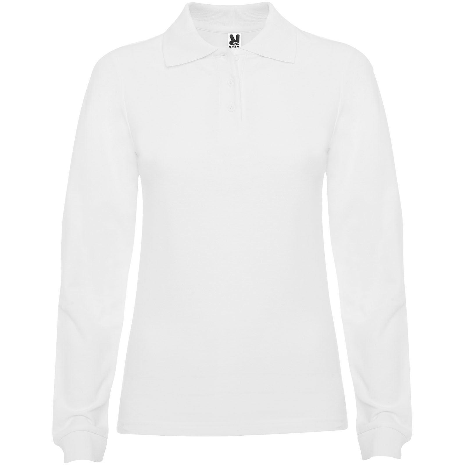 Estrella 220 g/m² Langarm Poloshirt für Damen weiss