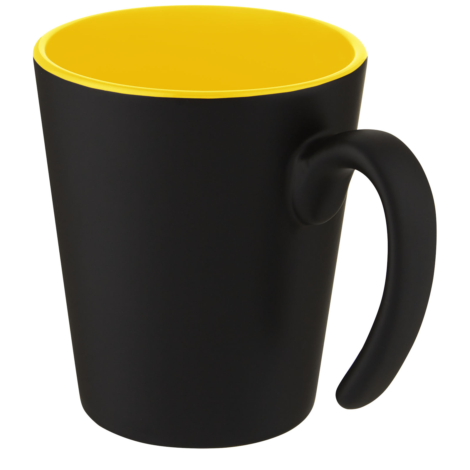 Oli 360 ml Keramikbecher mit Henkel gelb, schwarz