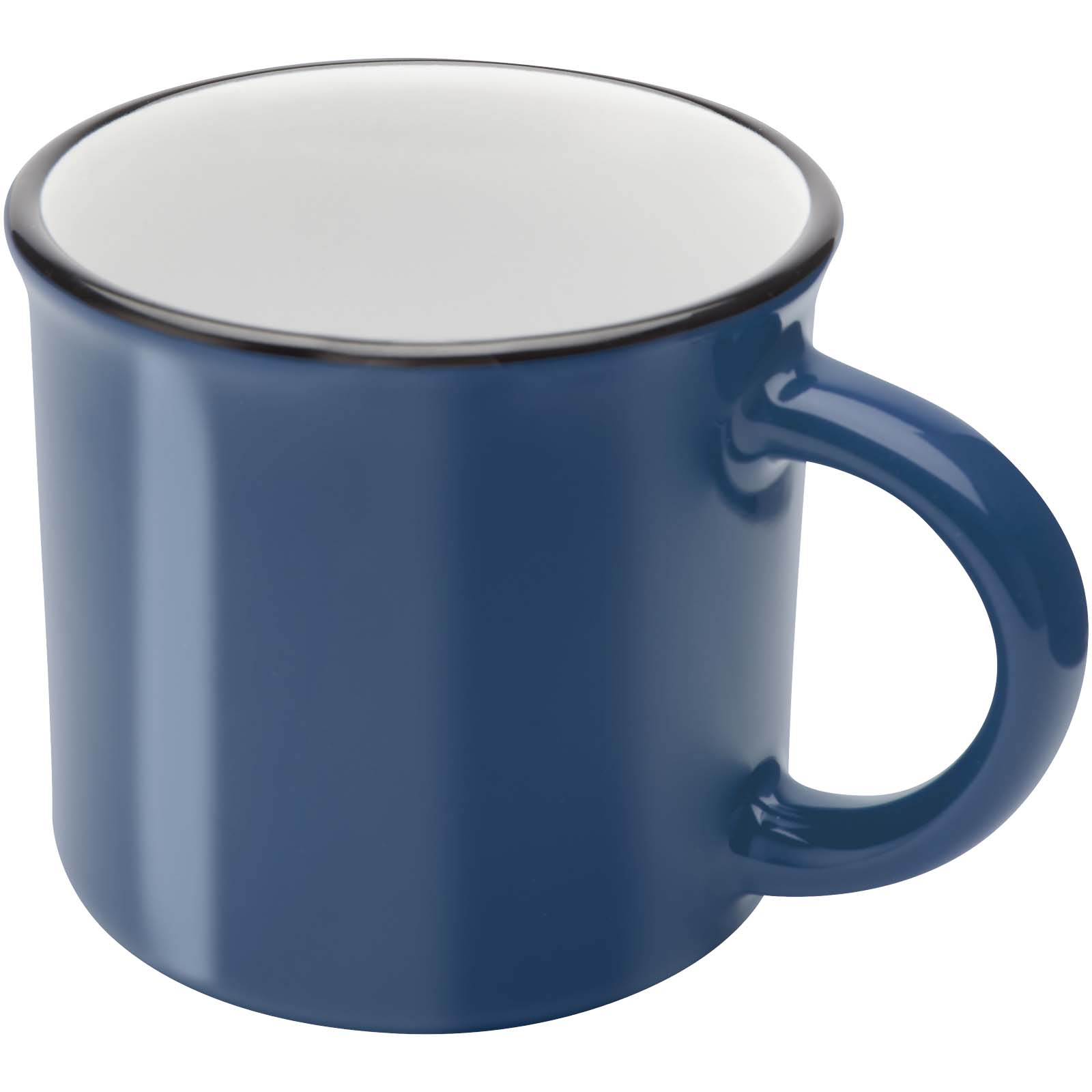 Bari Keramiktasse 240 ml mit glänzender Oberfläche Ozeanblau