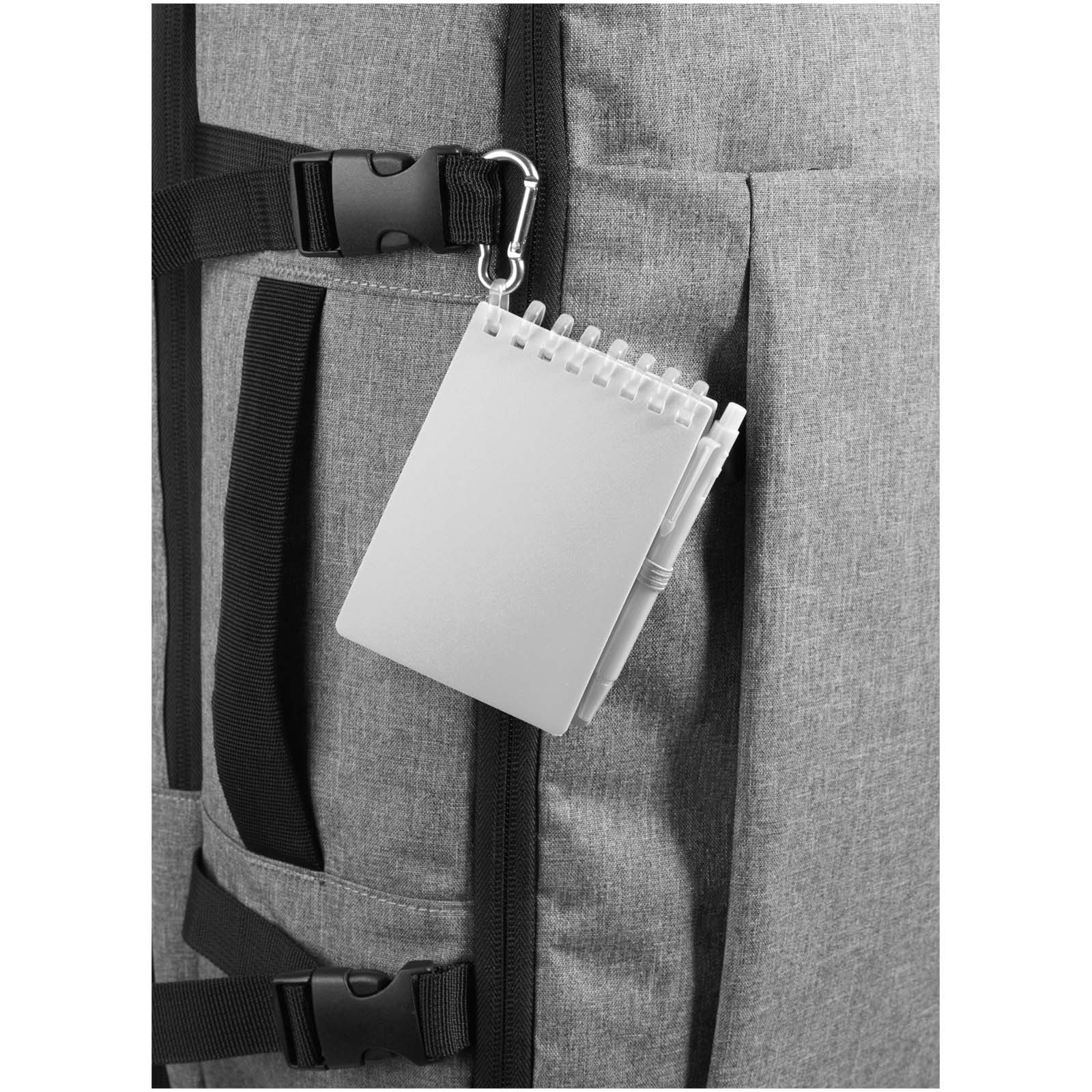 Lig Mini Recyceltes Outdoor-Softcover Notizbuch und Kugelschreiber Set (schwarze Mine) transparent
