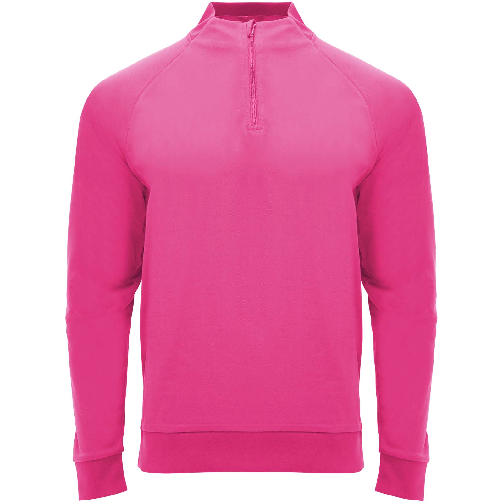 Epiro 200 g/m² Half-Zip Sweatshirt für Kinder fluorrosa
