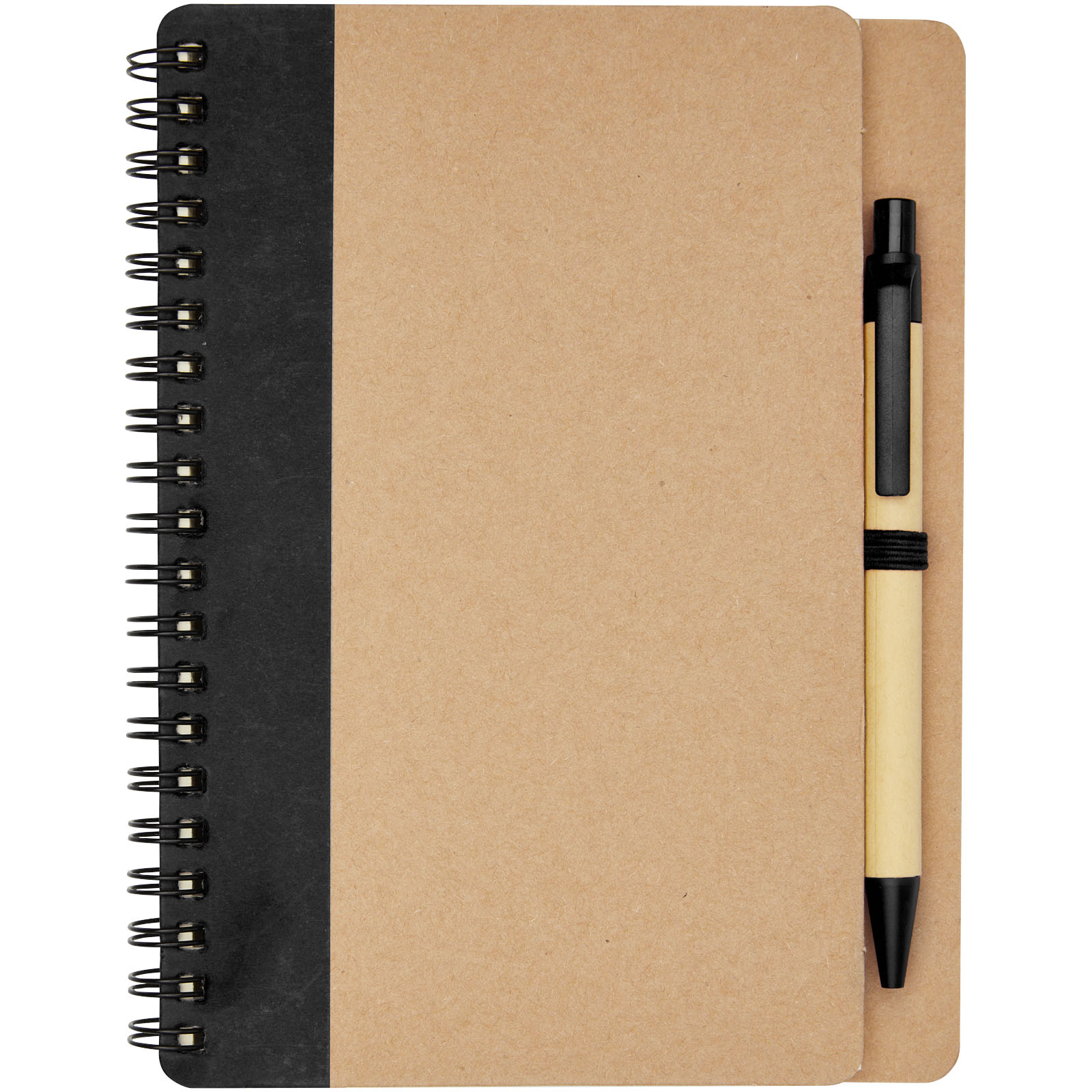 Priestly A6 Recycling Notizbuch mit Stift natur, schwarz