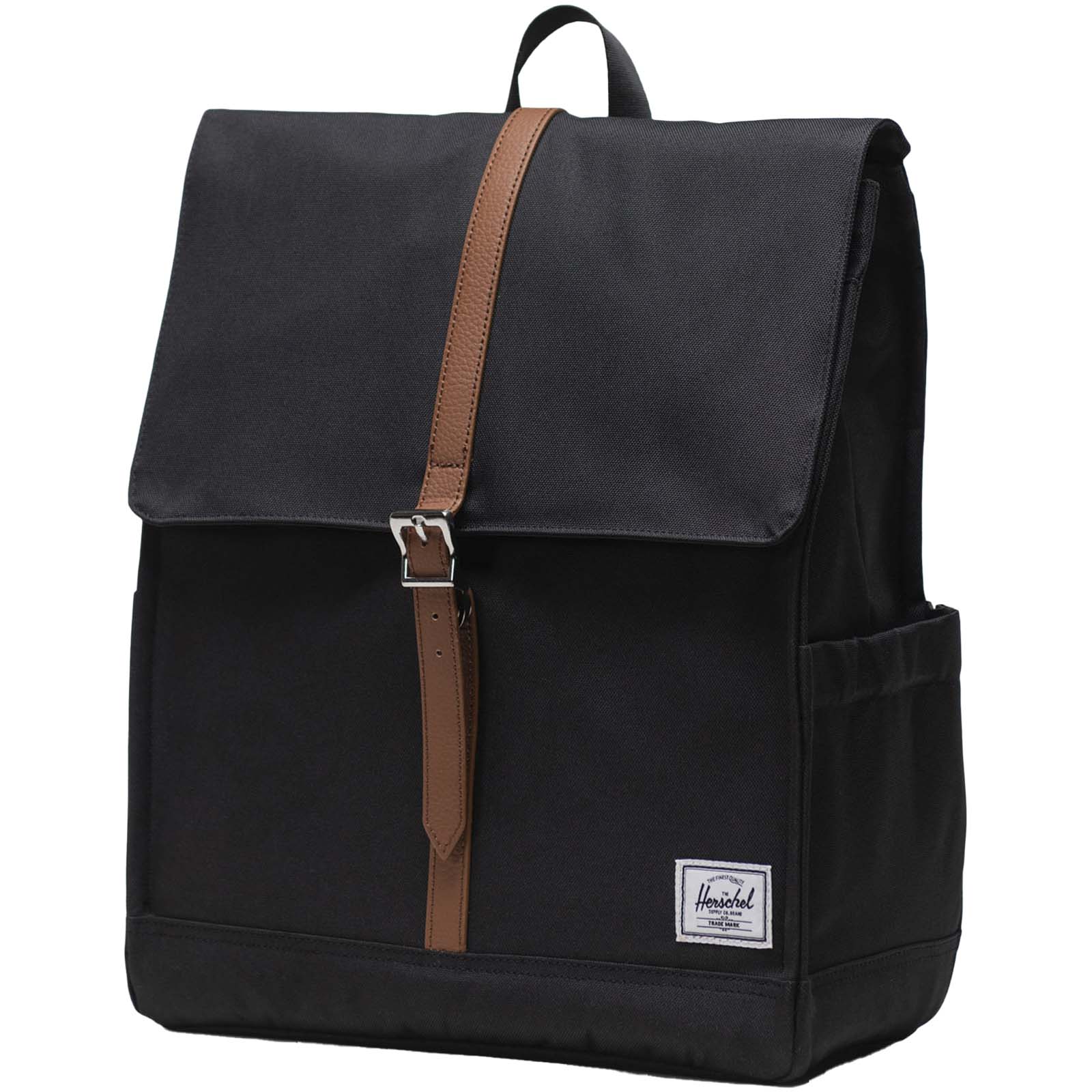 Herschel City Rucksack aus recyceltem Material 16 L schwarz