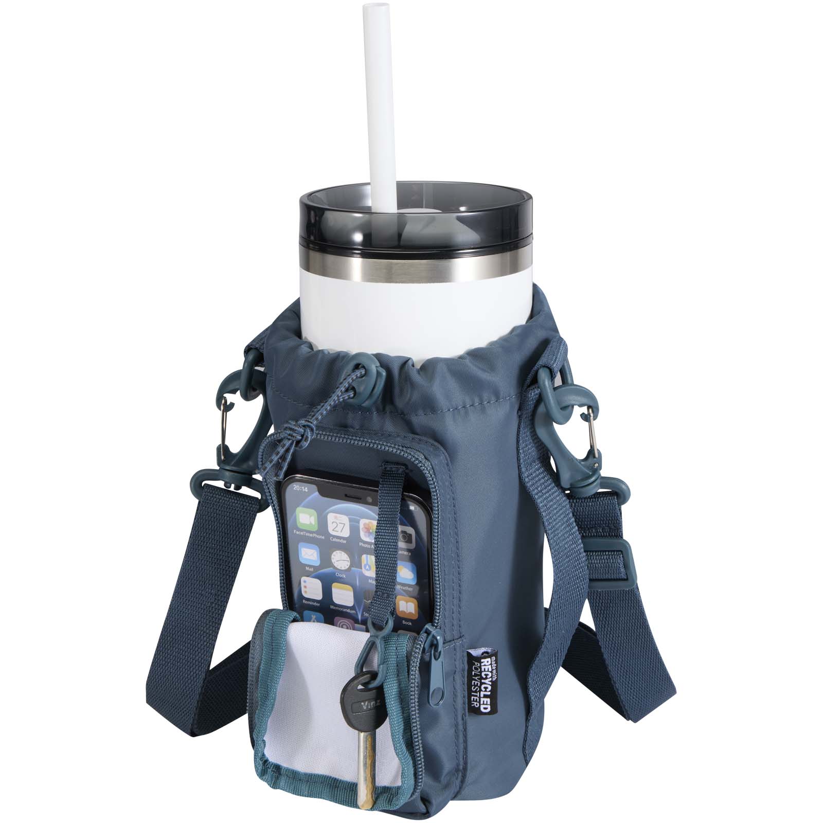 Trip Aware™ Recycelte Reisetasche für Flaschen 2 L hale blau