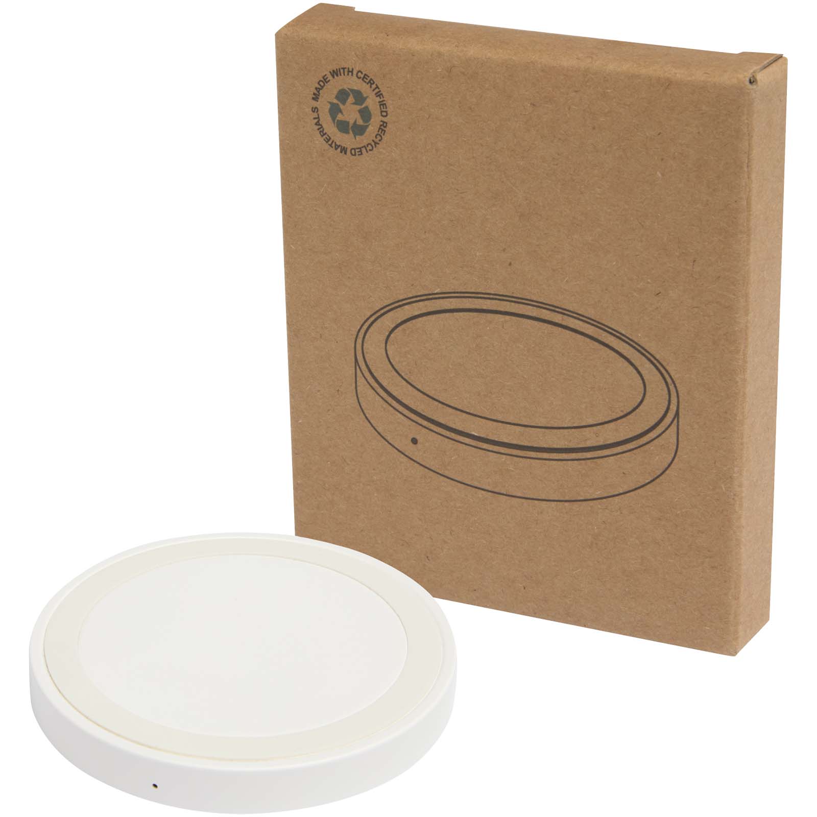 Freal 15W Kabelloses Ladepad aus recyceltem Kunststoff weiss