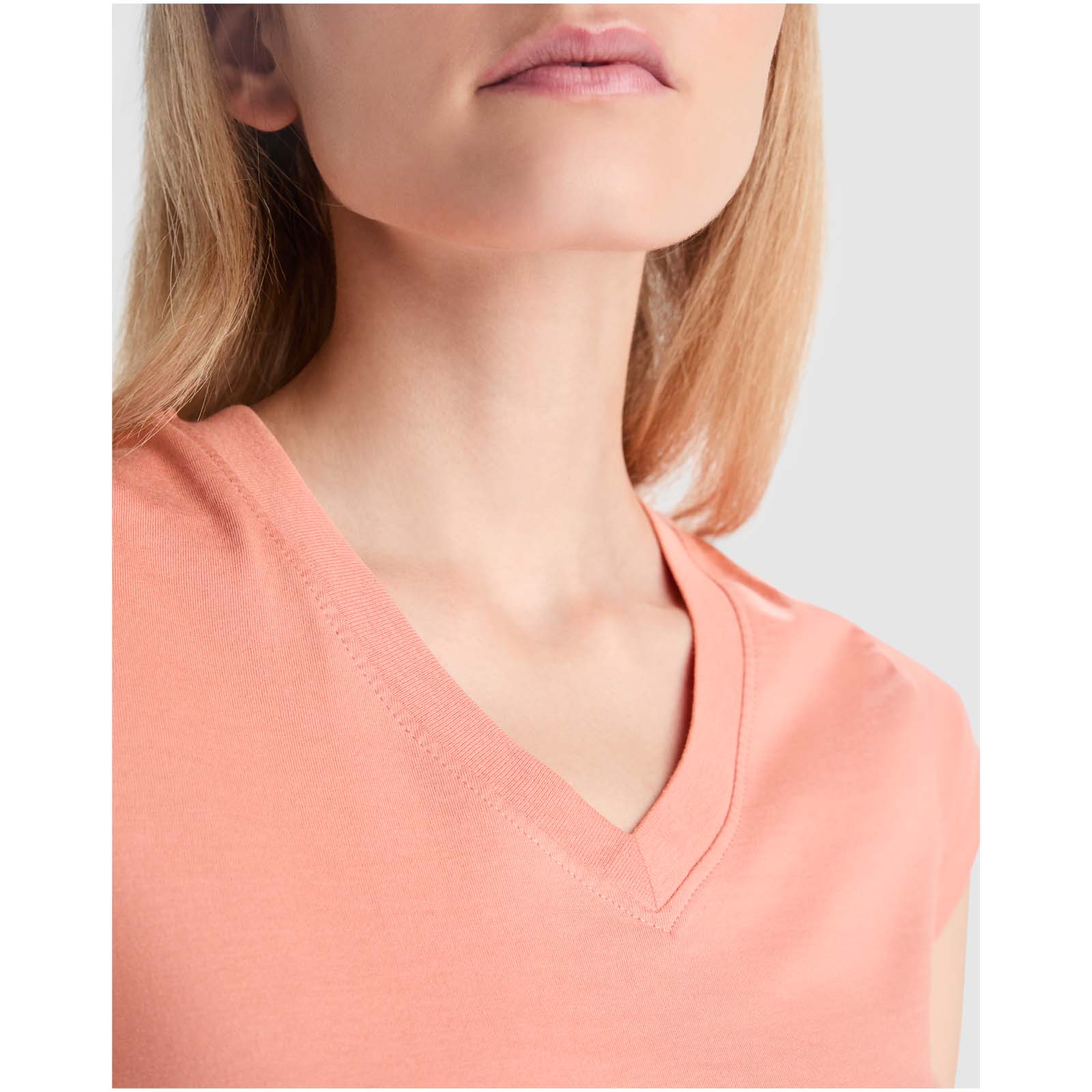 Victoria 155 g/m² T-Shirt mit V-Ausschnitt für Damen tonorange