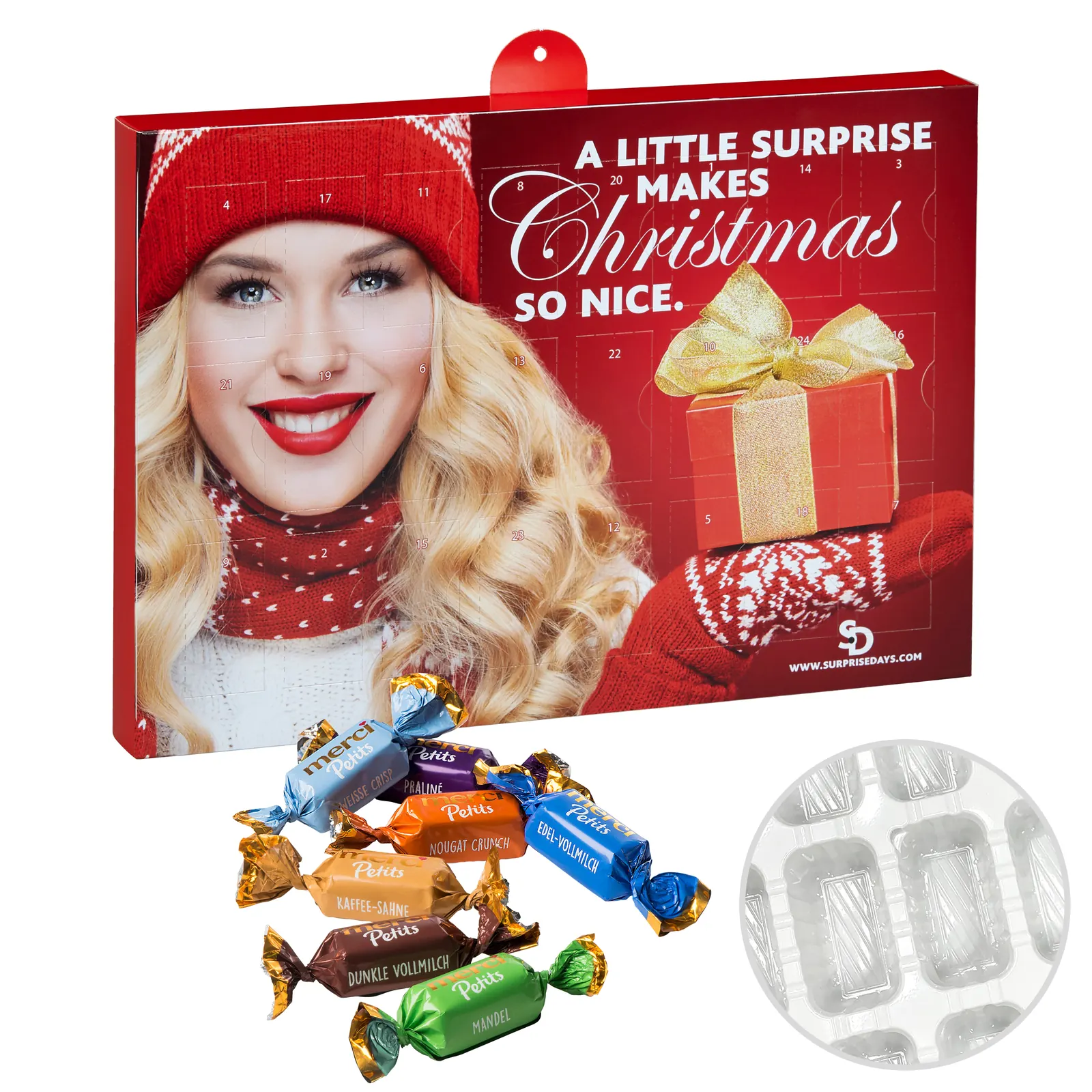 Premium Marken-Adventskalender mit merci Petits
