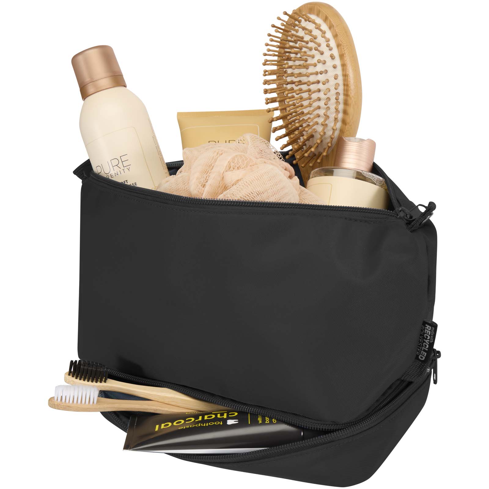 Trip Aware™ Recycelter Reisekulturbeutel 6 L schwarz