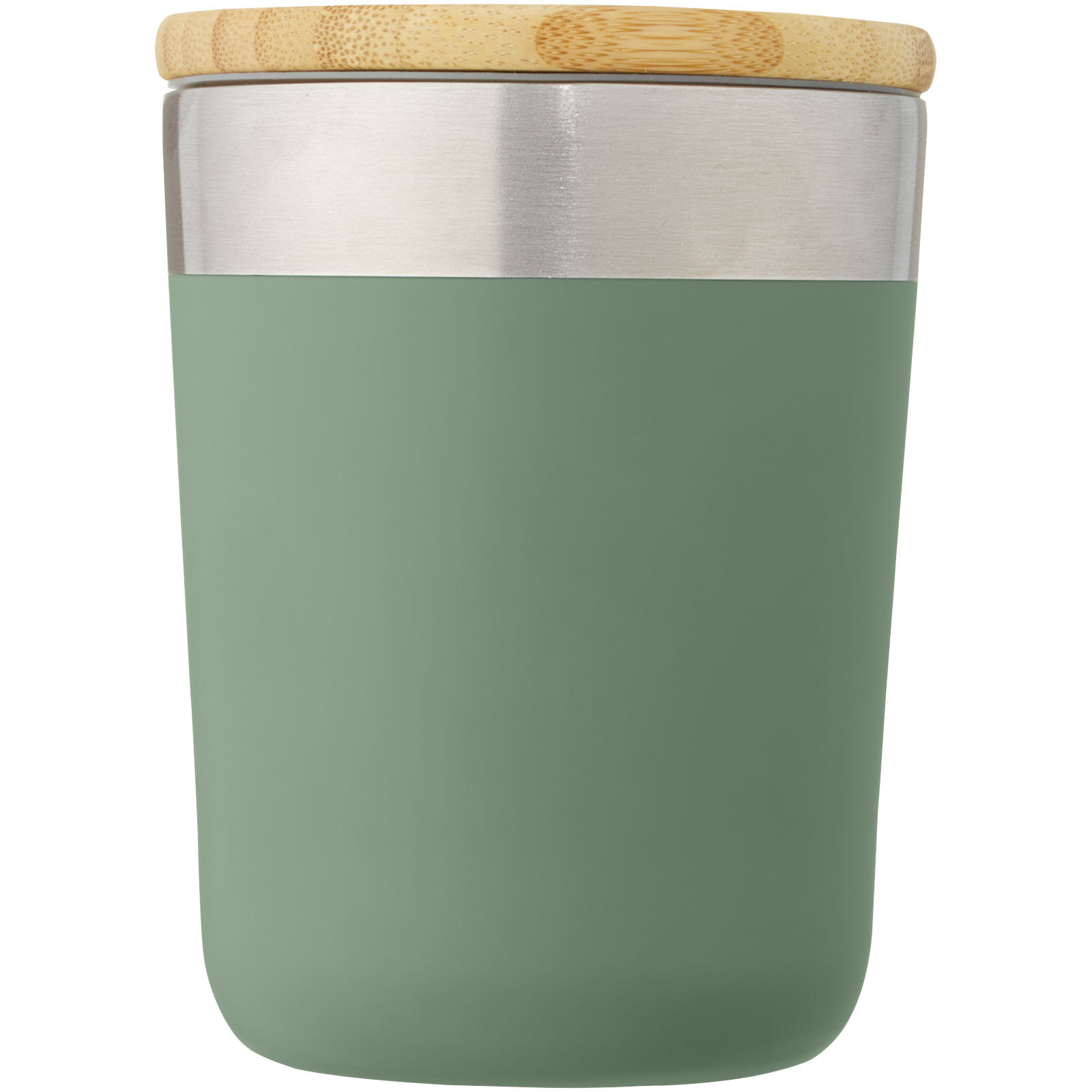 Lagan 330 ml Kupfer-Vakuum Isolierbecher mit Bambusdeckel heather grün