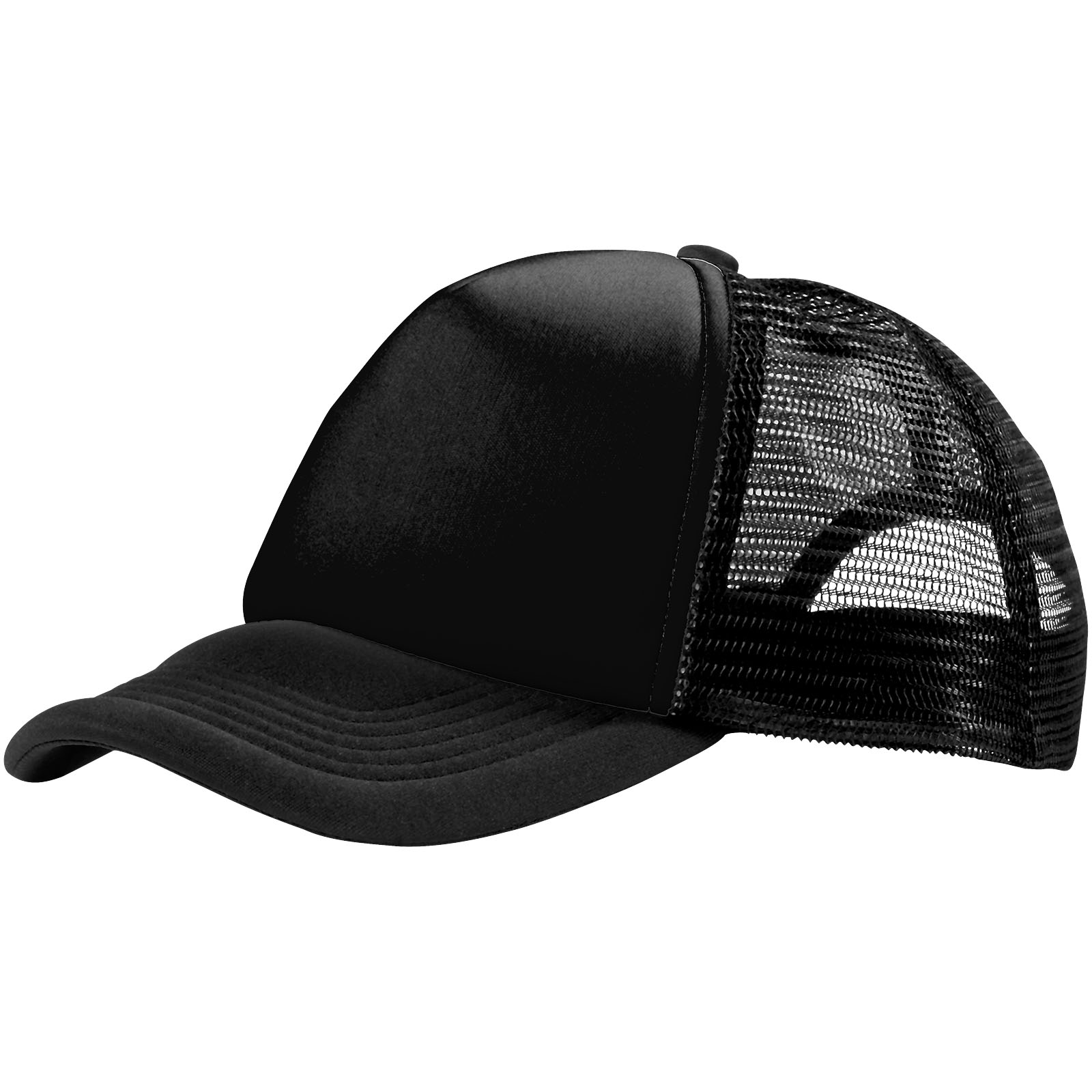 Trucker 100 g/m² Kappe mit 5 Segmenten schwarz, schwarz