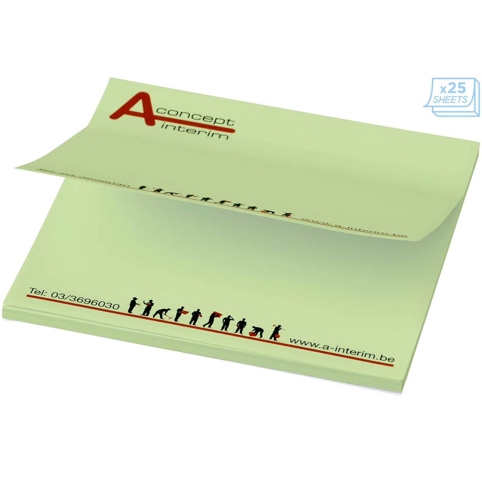 Sticky-Mate® Haftnotizen 75x75 mm mintgrün