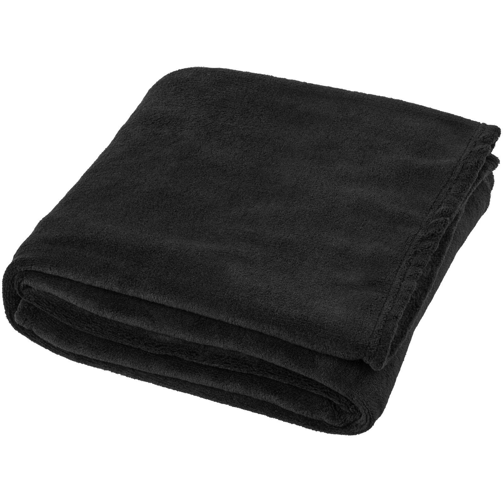 Bay Plaid-Decke aus extraweichem Coral-Fleece schwarz