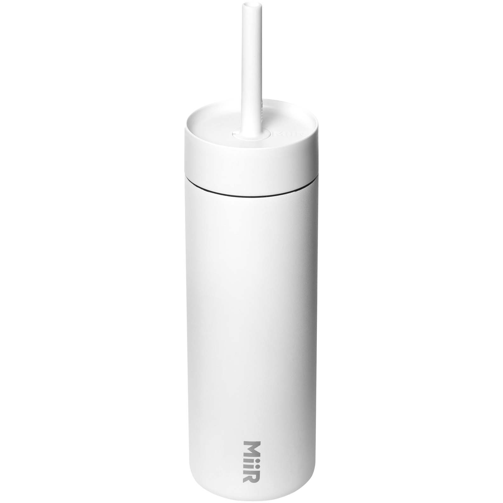 MiiR Sipper 473 ml Trinkflasche mit Trinkhalm weiss
