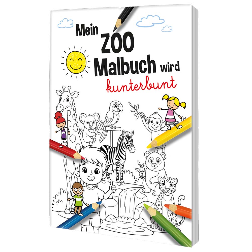 Malbuch / Mal-Set A6 - Zoo