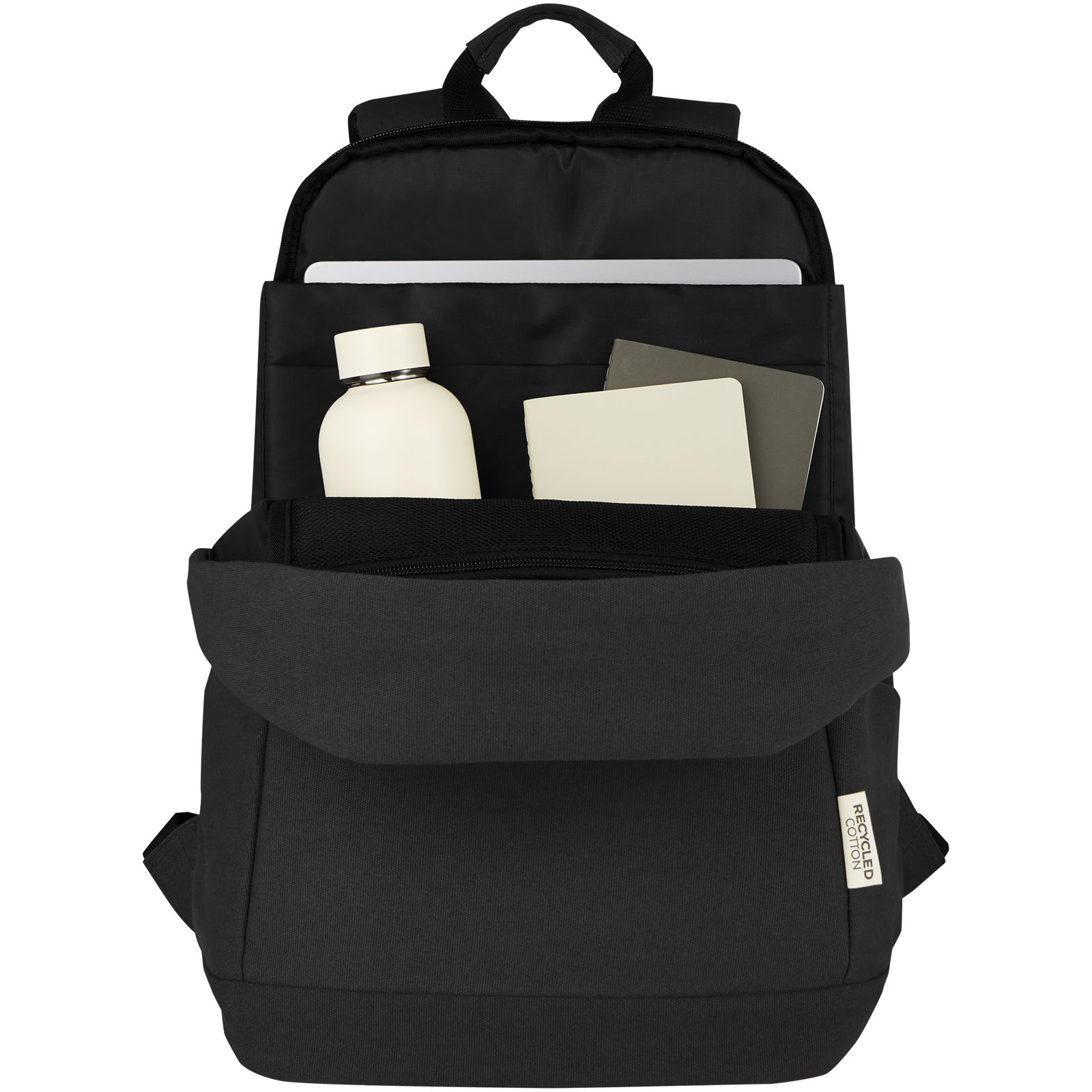 Joey 15,6 Zoll Anti-Diebstahl Laptop Rucksack 18 L aus GRS-recyceltem Canvas schwarz