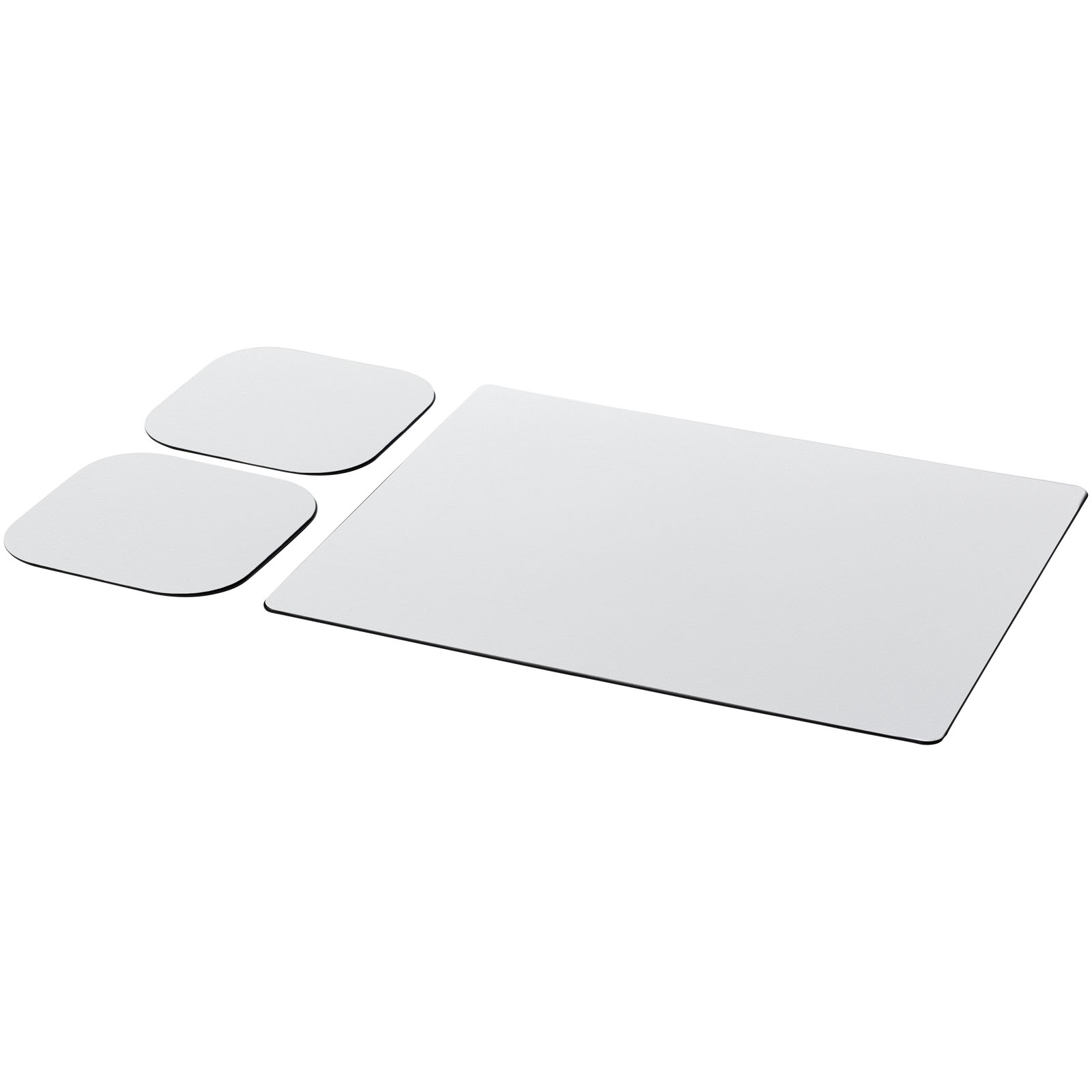 Brite-Mat® Mousepad- und Untersetzer-Set 3 schwarz