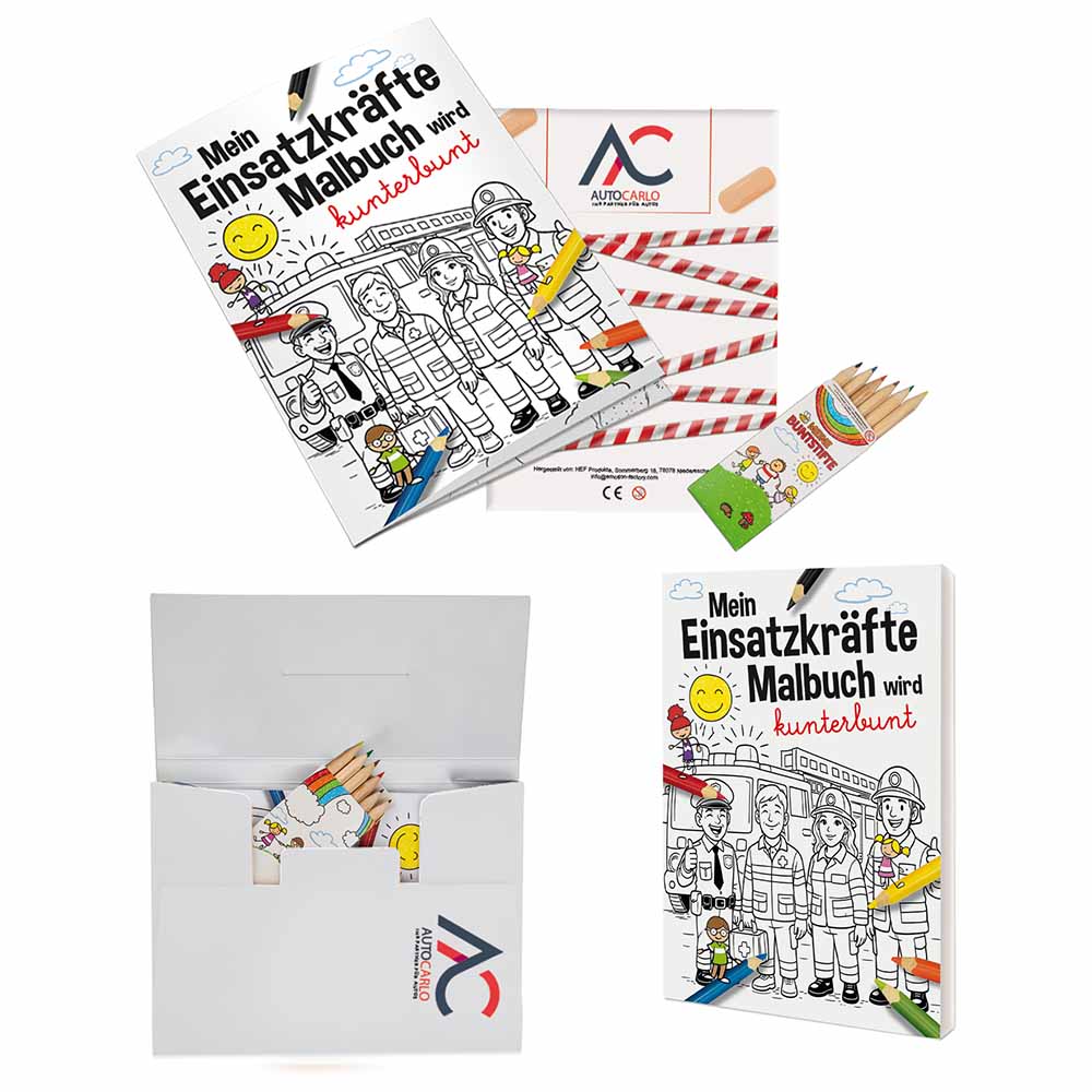 Malbuch / Mal-Set A6 - Einsatzkräfte