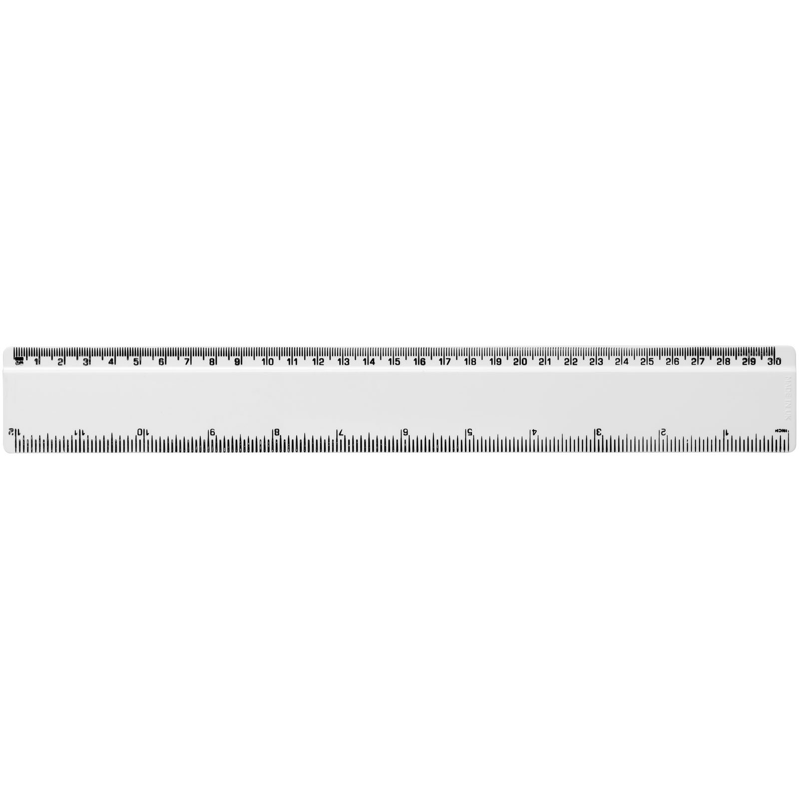 Refari 30 cm Lineal aus recyceltem Kunststoff weiss