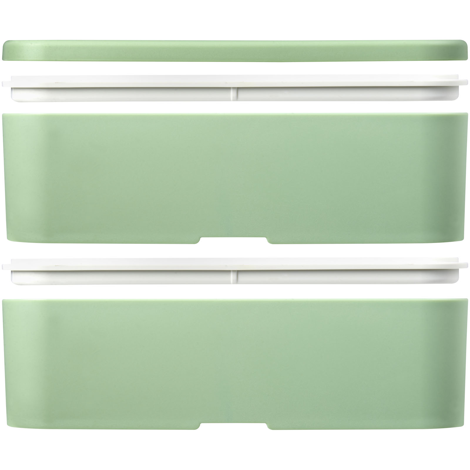 MIYO Renew 700+700 ml Doppel-Lunchbox seaglass green, seaglass green, kieselgrau