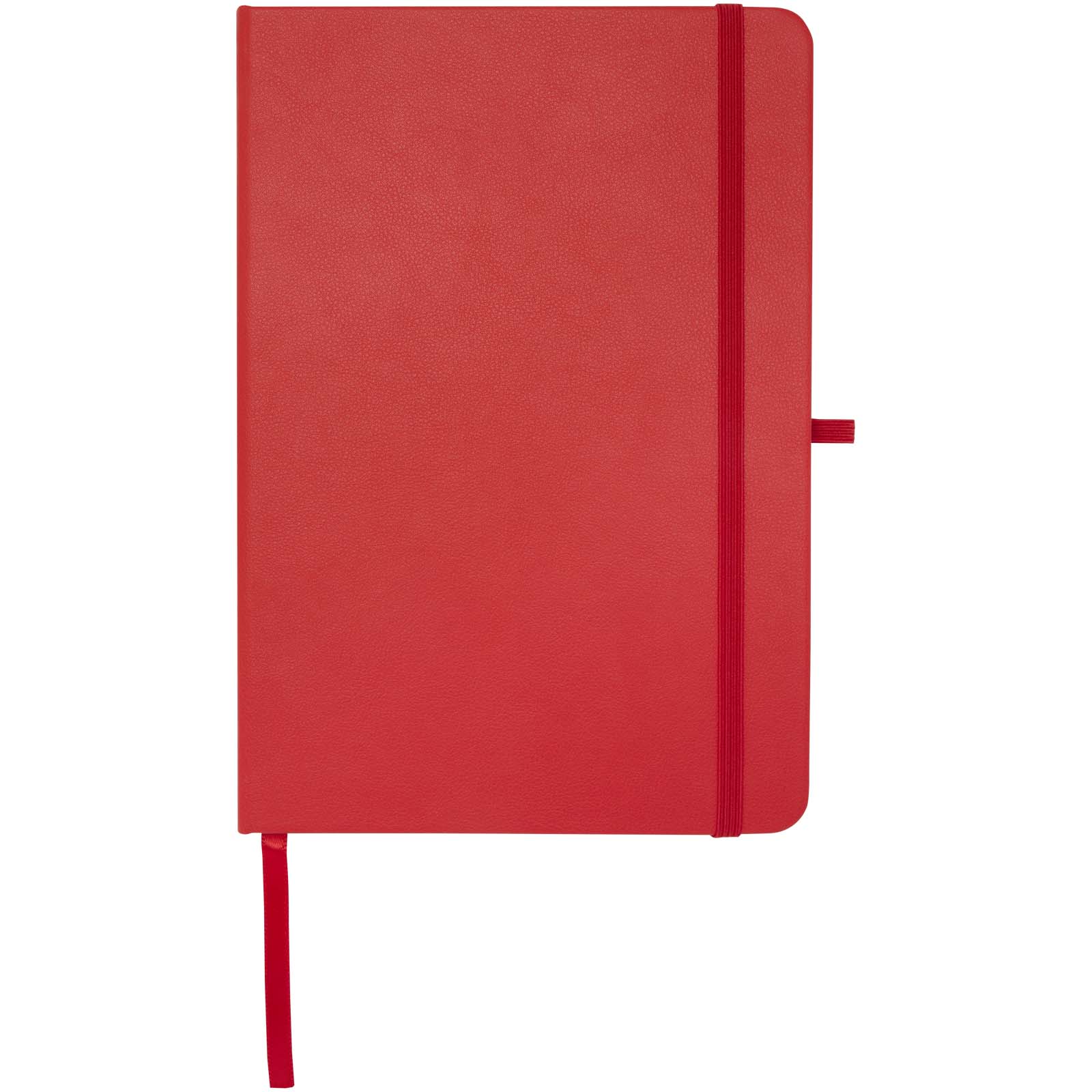 Teak A5 Hardcover Notizbuch, liniert, aus recyceltem Material rot