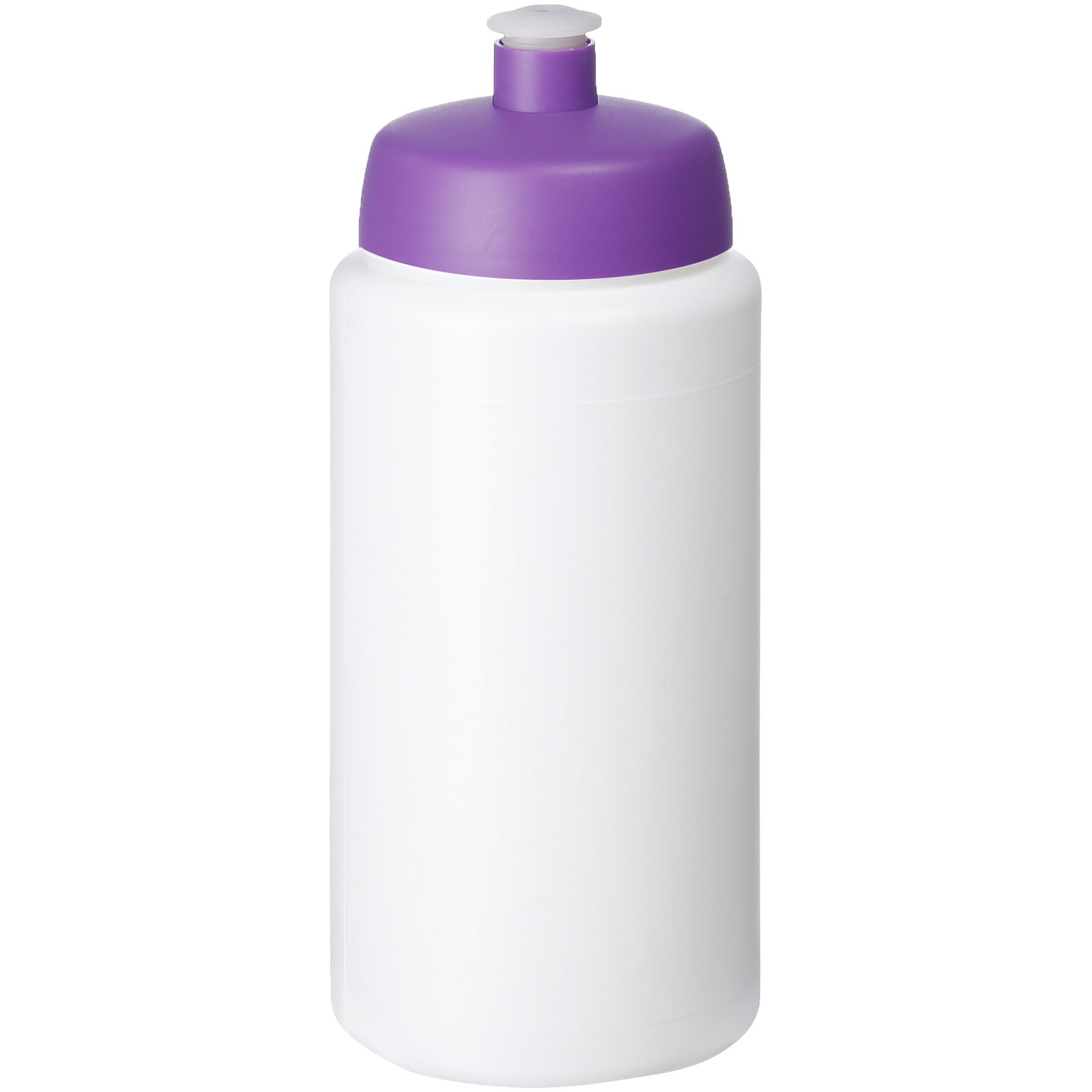 Baseline® Plus grip 500 ml Sportflasche mit Sportdeckel weiss, lila
