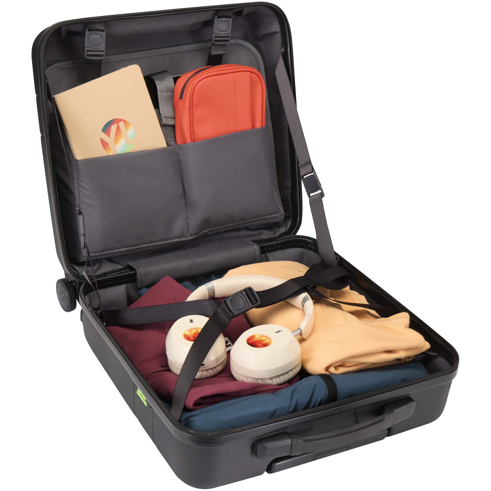 Rover 16 Zoll GRS Laptop-Trolley aus recyceltem Material, 30 l schwarz