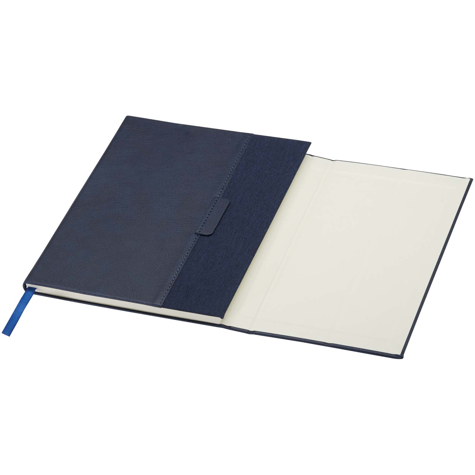 Alejandra A5 Hardcover Notizbuch aus recyceltem Leder Ozeanblau