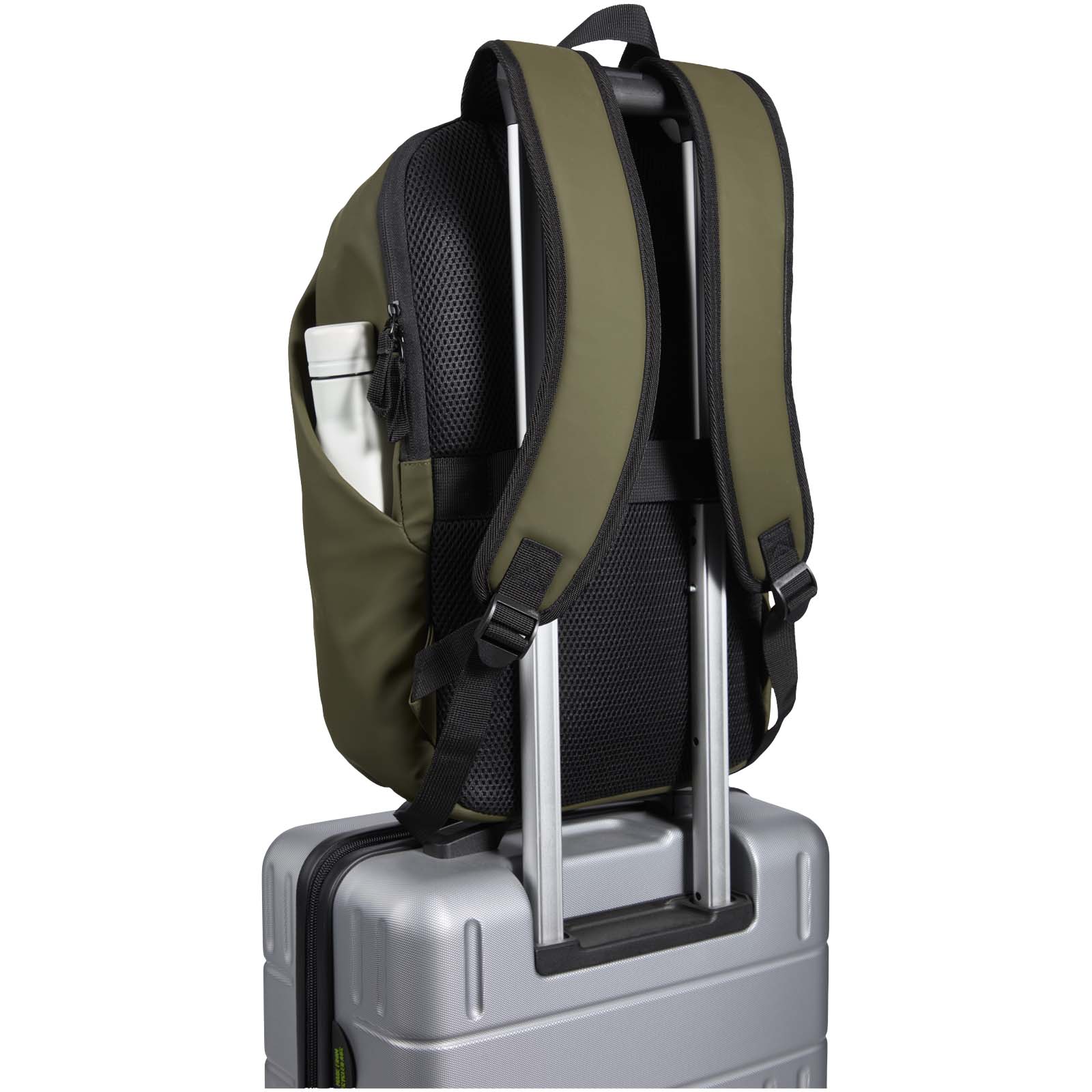 Resi Plus 15" GRS recycelter diebstahlsicherer Rucksack 18L waldgrün
