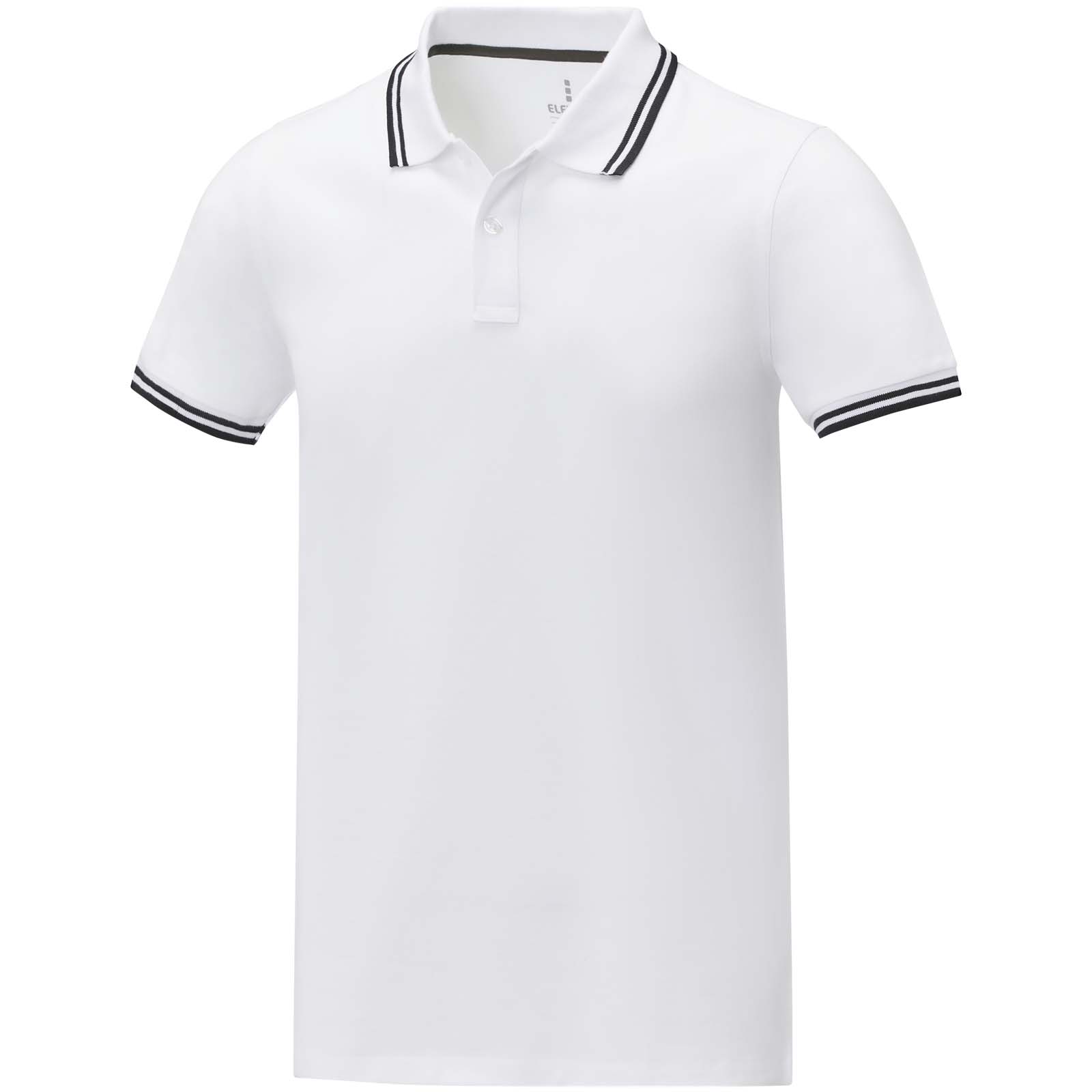Amarago 200 g/m² Polo mit abgesetztem Rand für Herren weiss