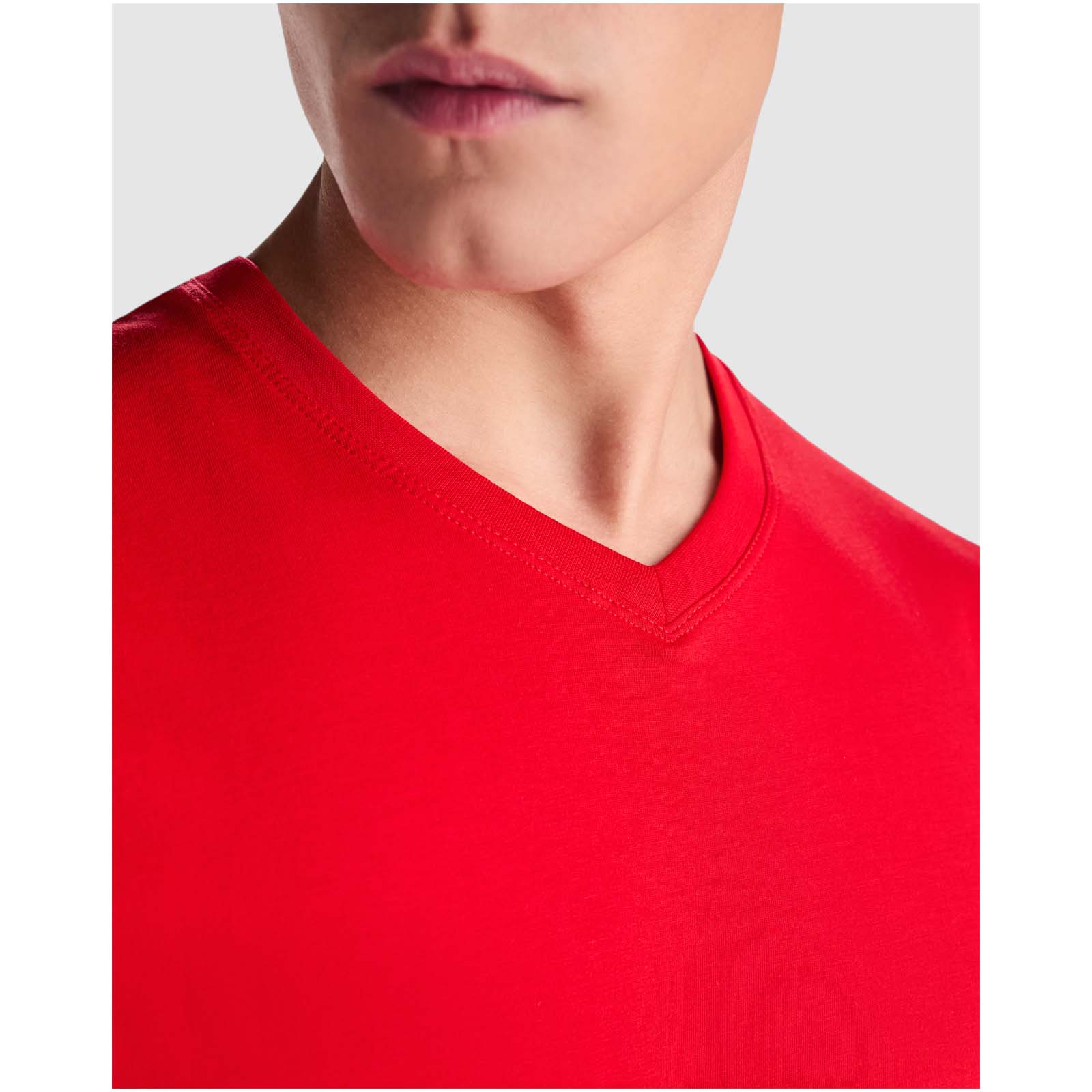 Samoyedo 155 g/m² T-Shirt mit V-Ausschnitt für Herren marl grau