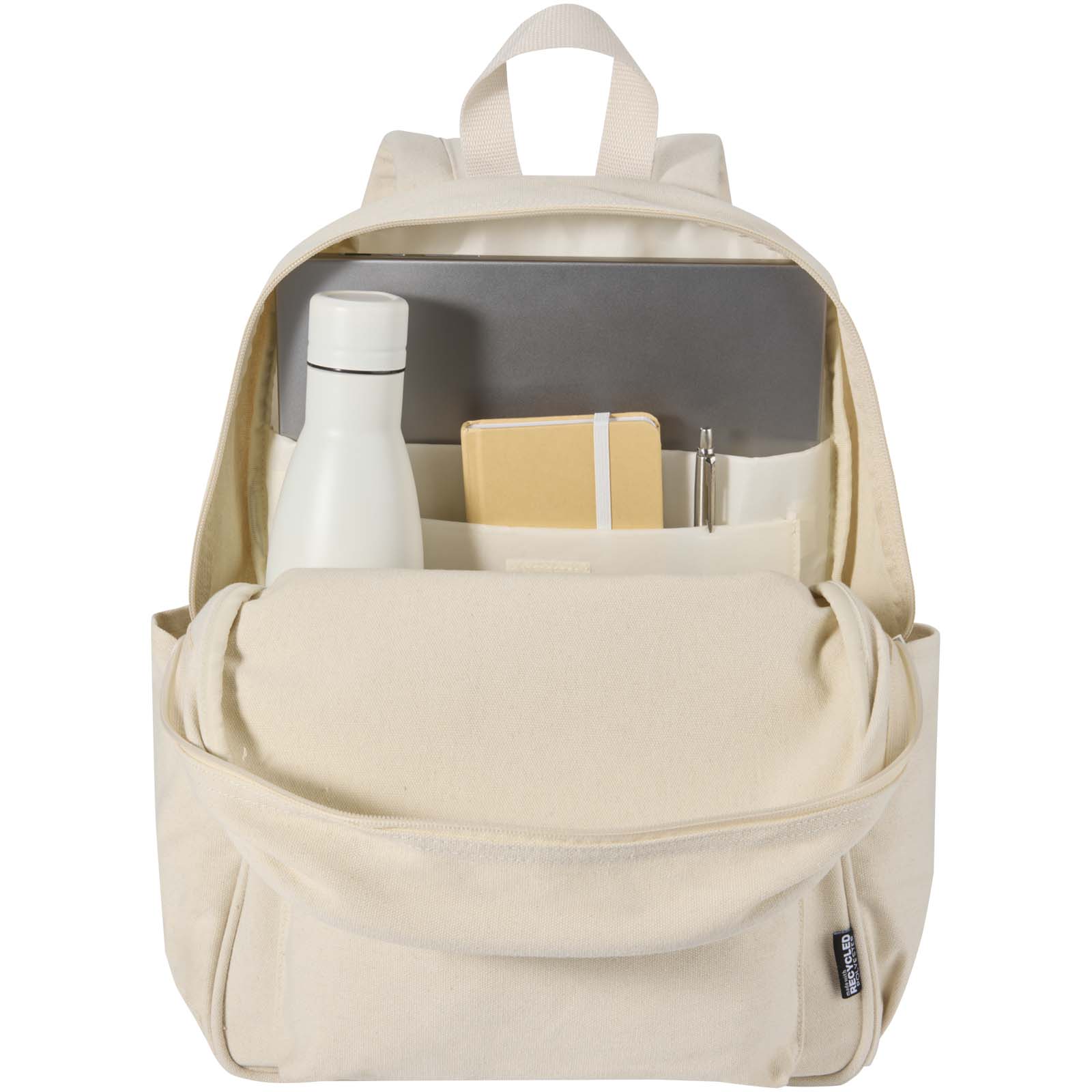 Recanvas 15,6” GRS recycelter City-Rucksack 16L sandstone