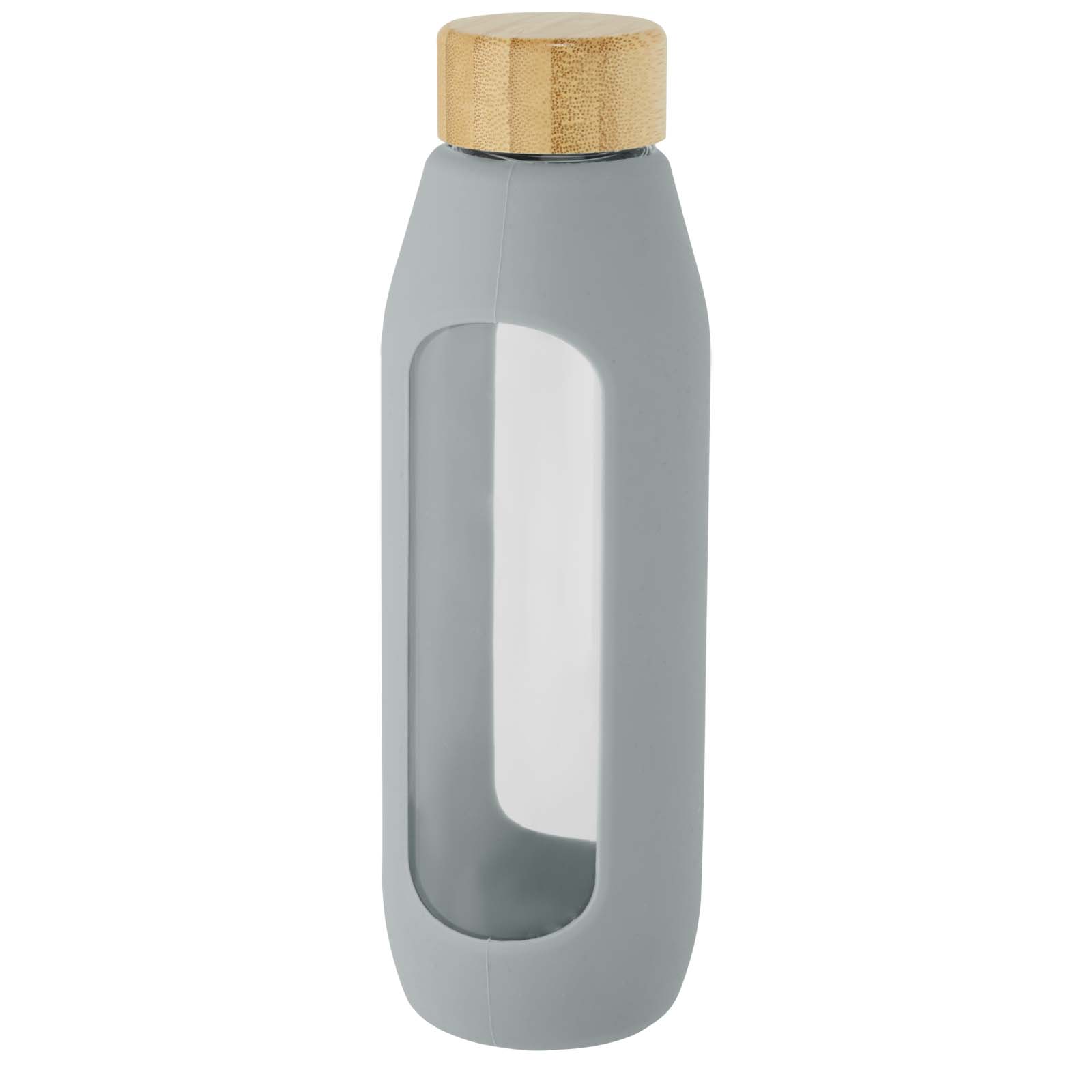 Tidan 600 ml Flasche aus Borosilikatglas mit Silikongriff grau