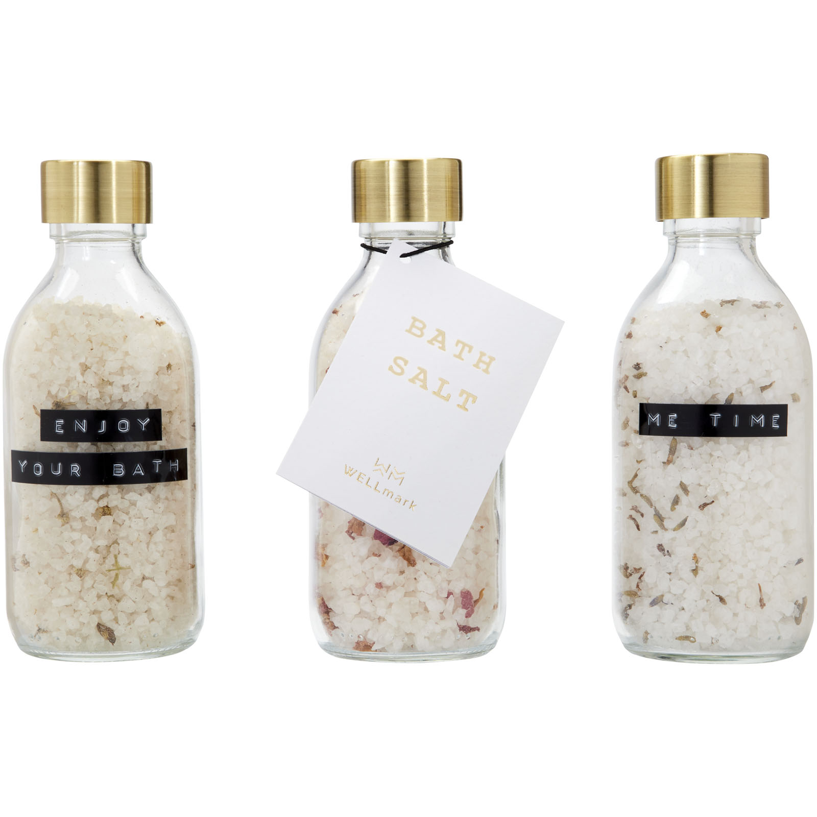 Wellmark Just Relax 3-teiliges Badesalz-Set, 200 ml transparent klar