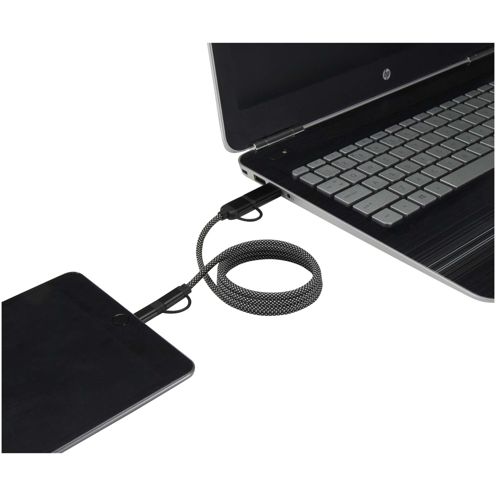SMART 65 W, 100 cm, RCS-zertifiziertes magnetisches 5-in-1-Ladekabel schwarz