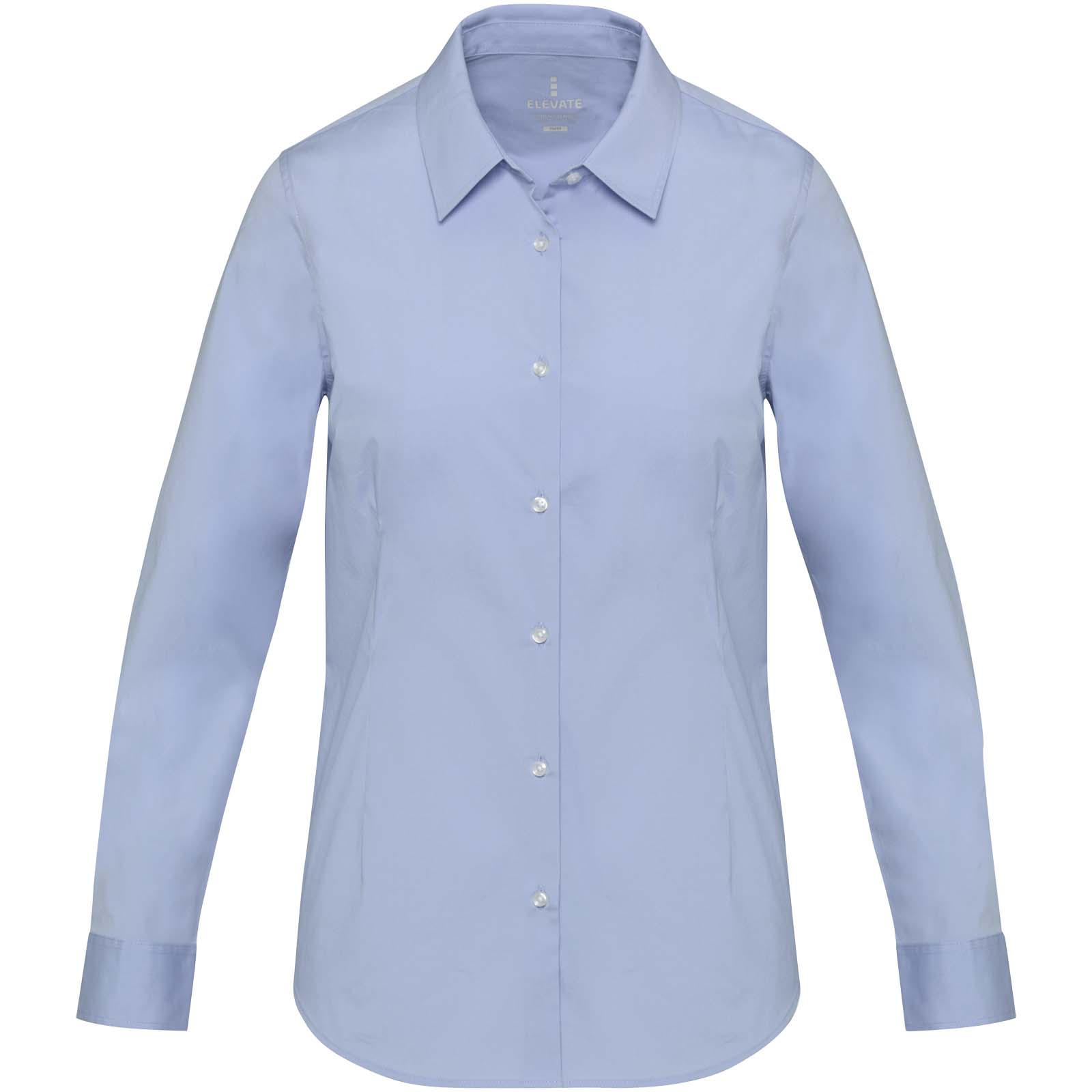 Carnelian 133 g/m² Popeline Bluse hellblau